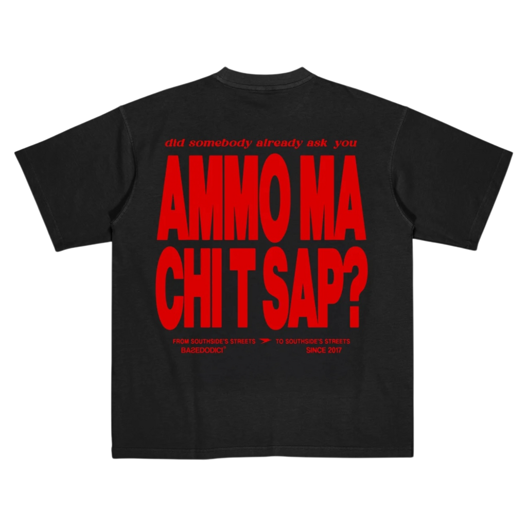 T-SHIRT “AMMO” CHI'T'SAP BLACK/RED