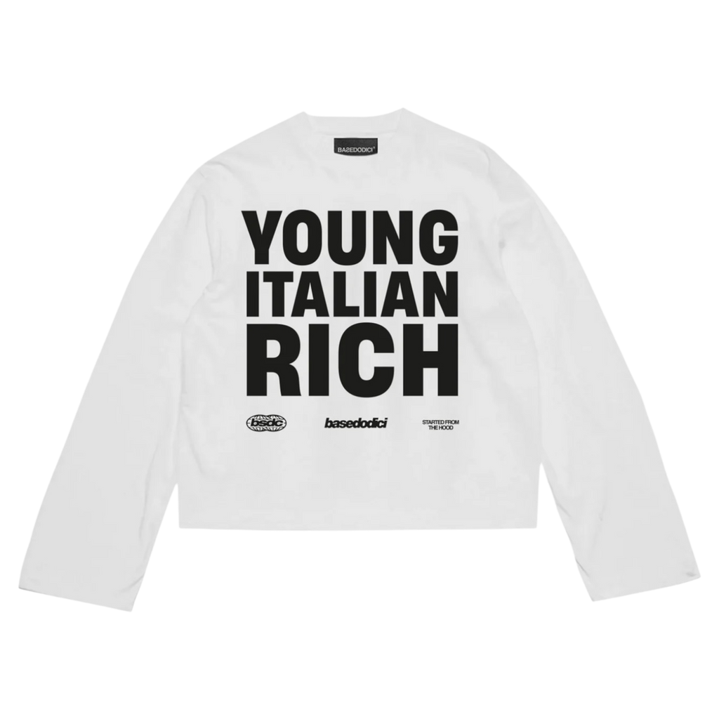 LONGSLEEVE "WORLD TOUR" ITALIAN RICH WHITE-BLACK