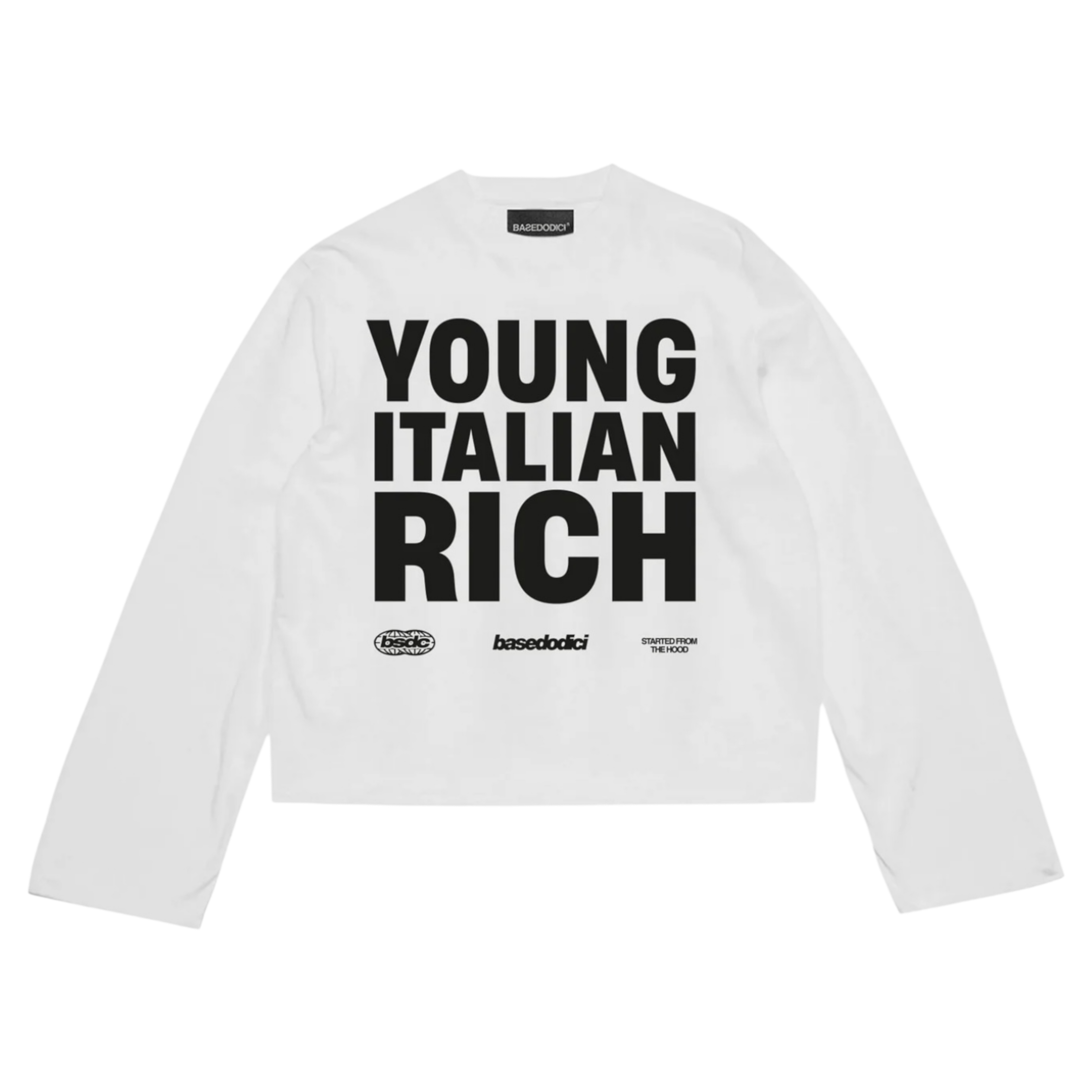 LONGSLEEVE "WORLD TOUR" ITALIAN RICH WHITE-BLACK