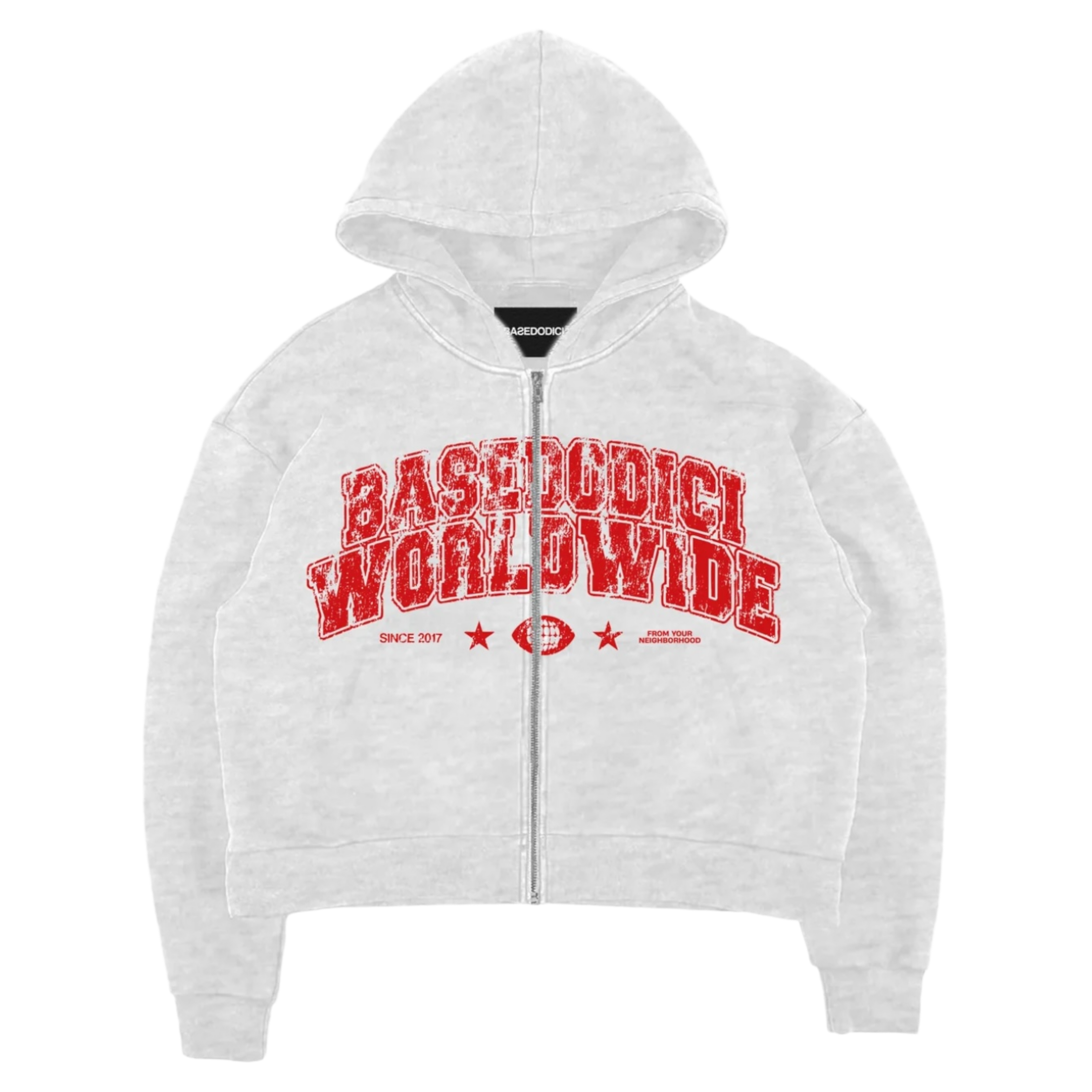 FULL ZIP "WORLD TOUR" B12 WORLDWIDE ASHGREY