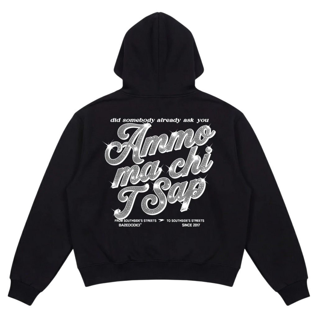 HOODIE "AMMO" CHI'T'SAP BLACK/GLITTERITALIC