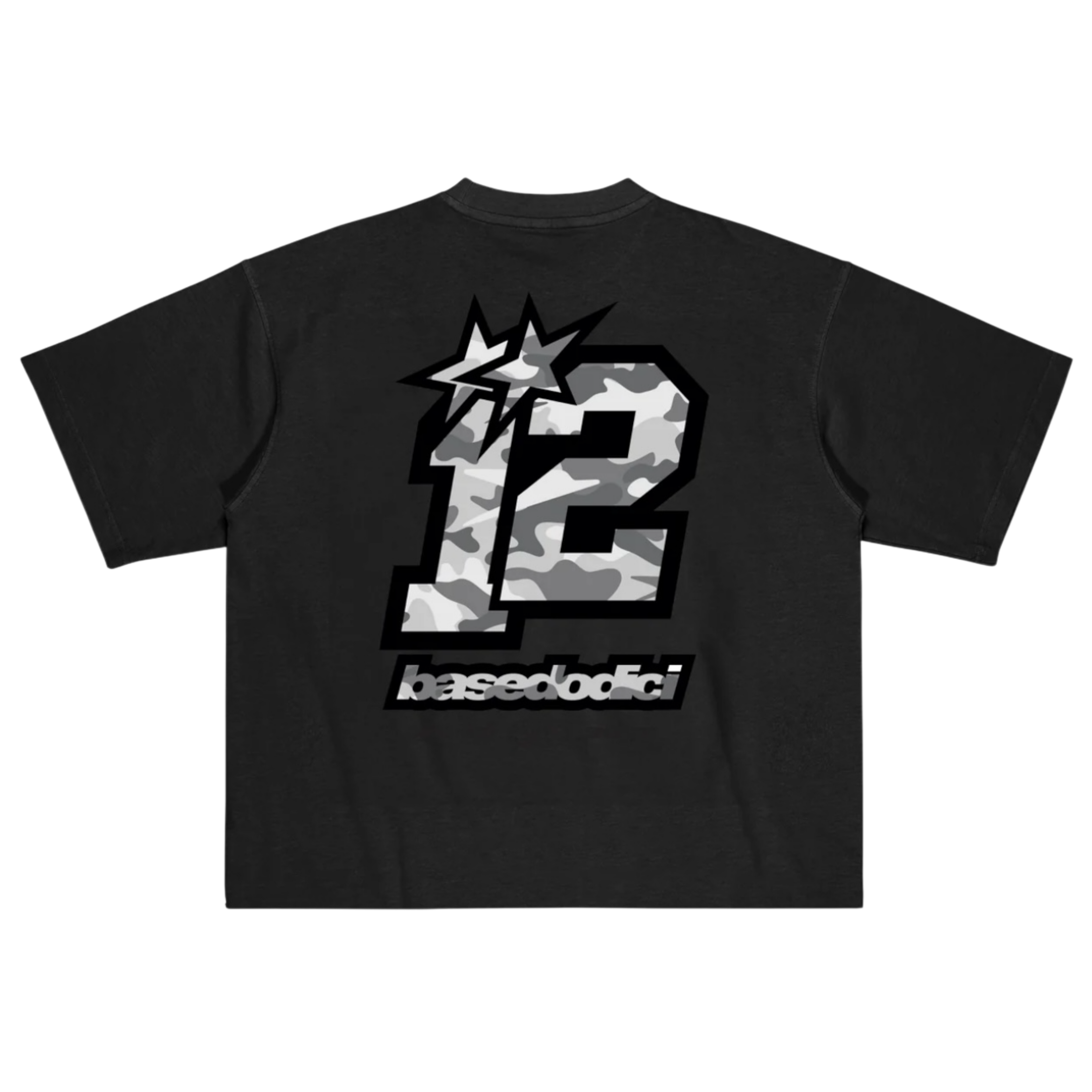T-SHIRT “CAMO4PLAYERS” BACK 12 BLACK/CAMOGREY