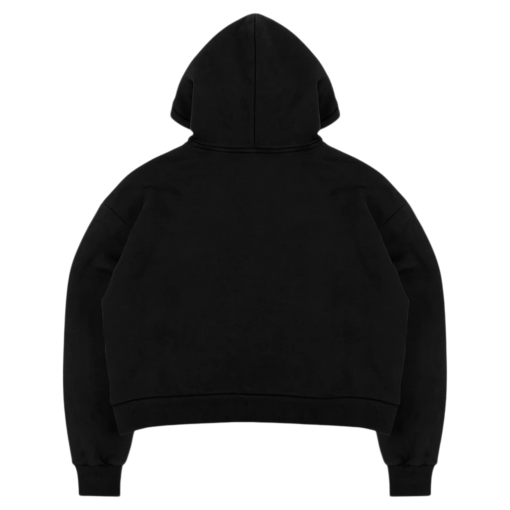 FULL ZIP “COMFY” FRONT LOGO BLACK/WHITE