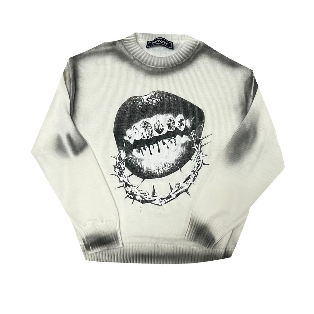 MAGLIONE “BITES THE CHAIN” WHITE