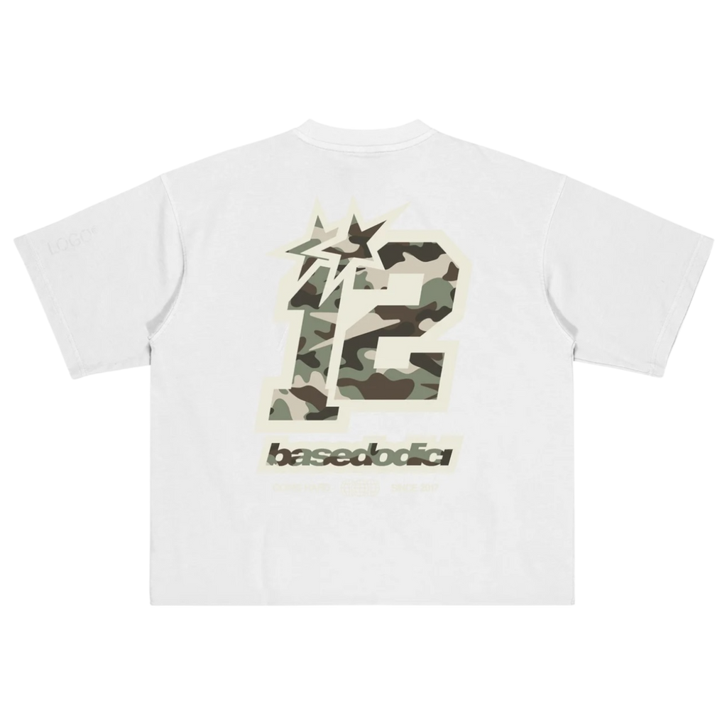 T-SHIRT "CAMO4PLAYERS" BACK 12 WHITE/CAMOGREEN