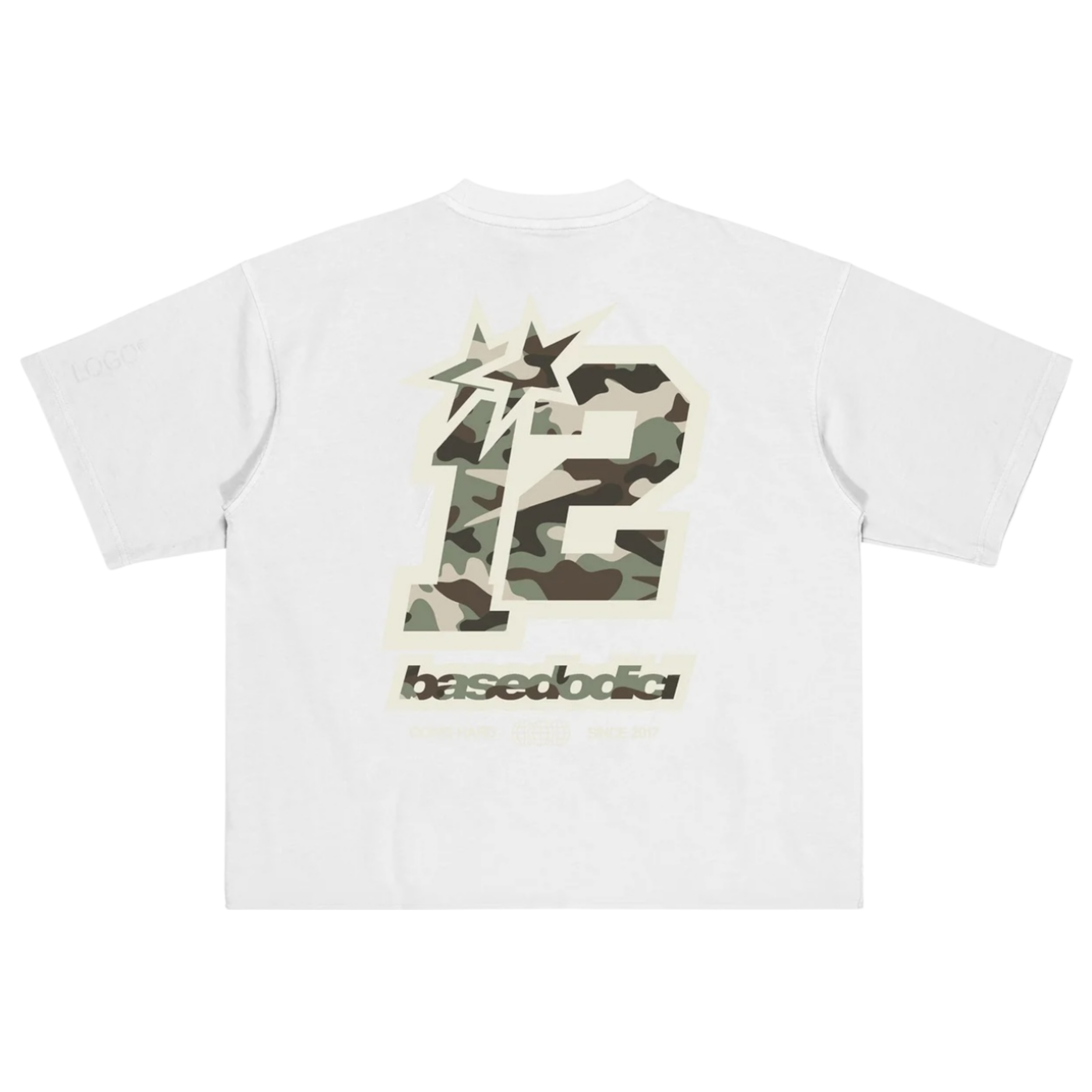 T-SHIRT "CAMO4PLAYERS" BACK 12 WHITE/CAMOGREEN