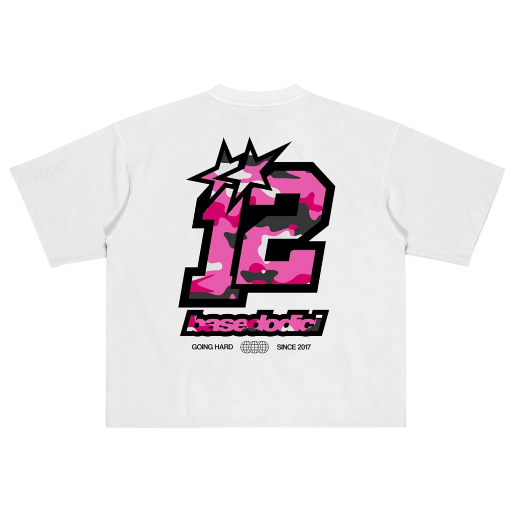T-SHIRT "CAMO4PLAYERS" BACK 12 WHITE/CAMOPINK