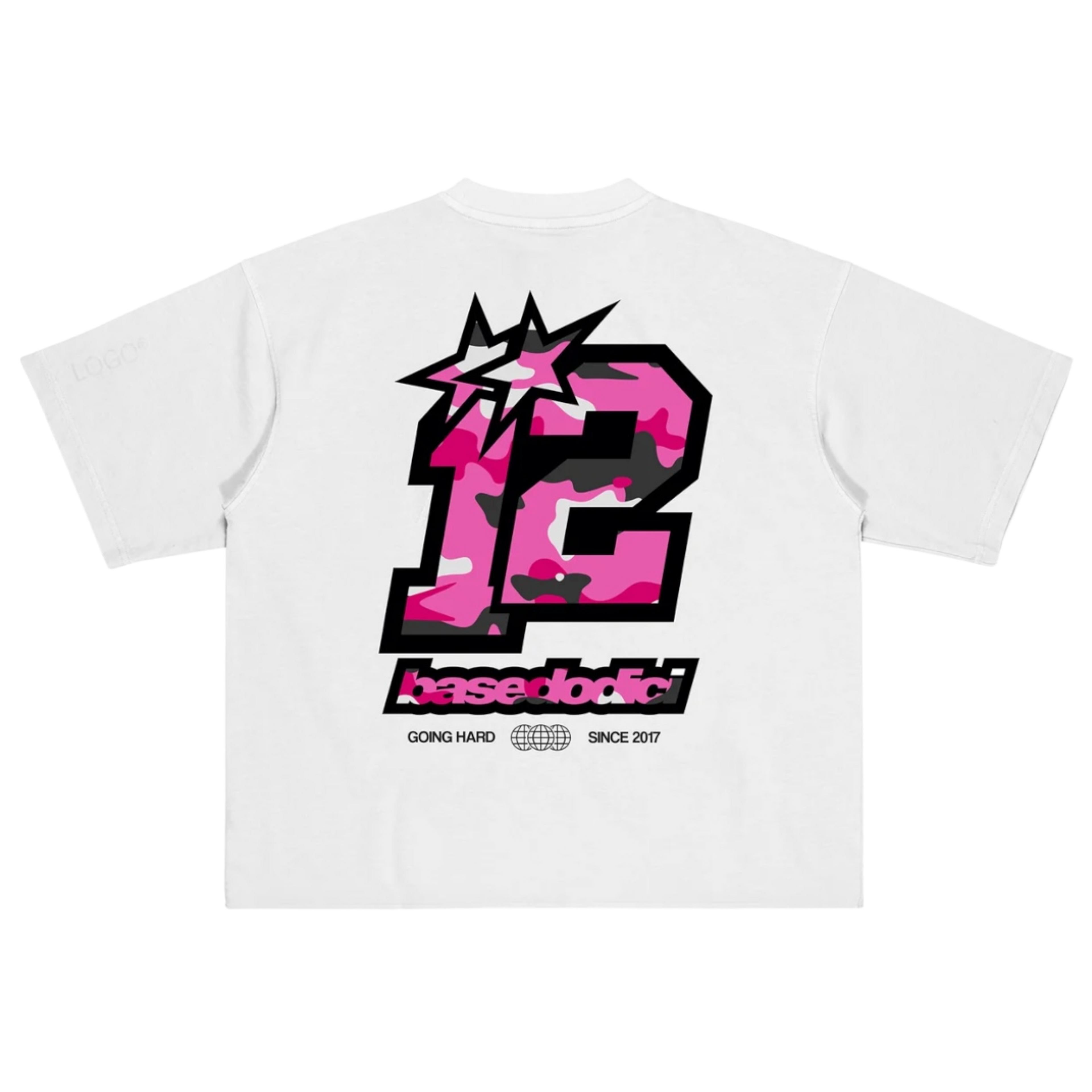 T-SHIRT "CAMO4PLAYERS" BACK 12 WHITE/CAMOPINK