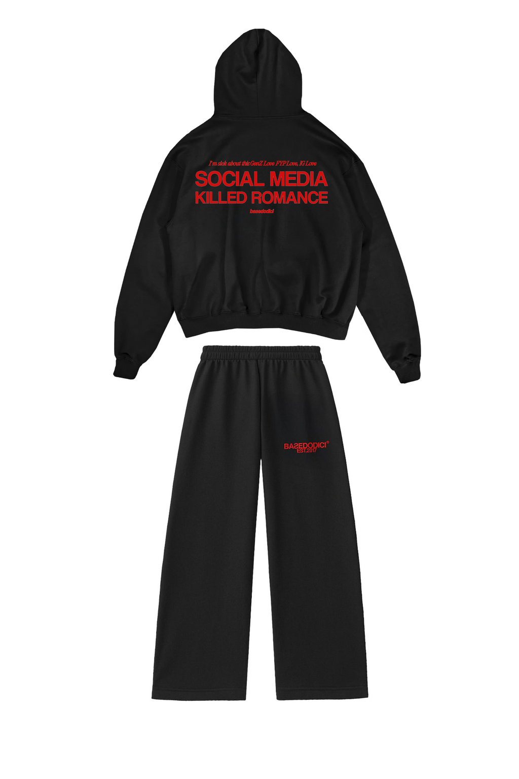 TRACKSUIT “SOCIAL MEDIA RED” FULL SET COMFY