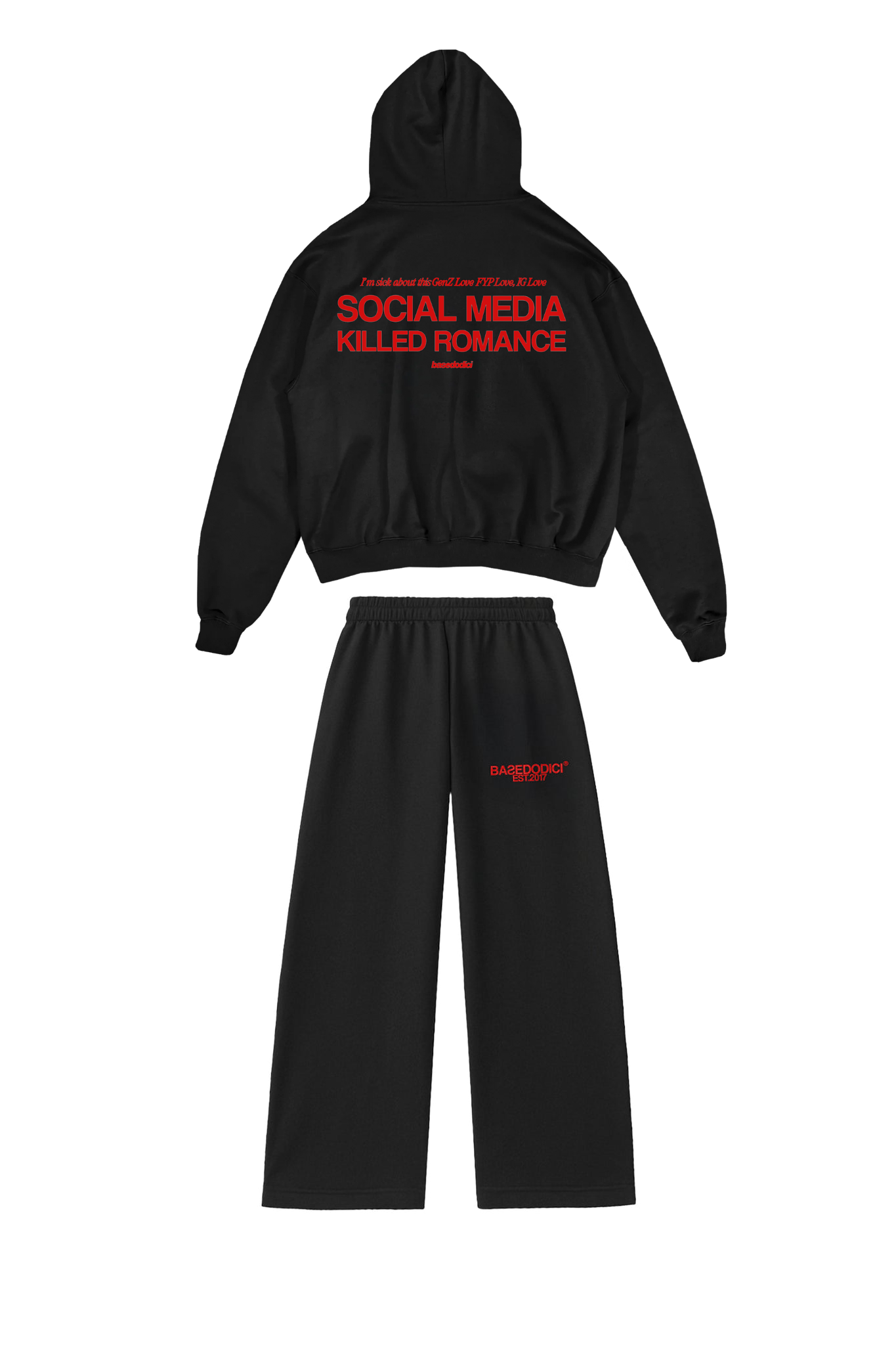 TRACKSUIT “SOCIAL MEDIA RED” FULL SET COMFY