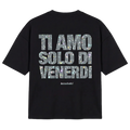 T-SHIRT "COPY&PASTE" TIAMOVENERDÌ BLACK/GLITTER