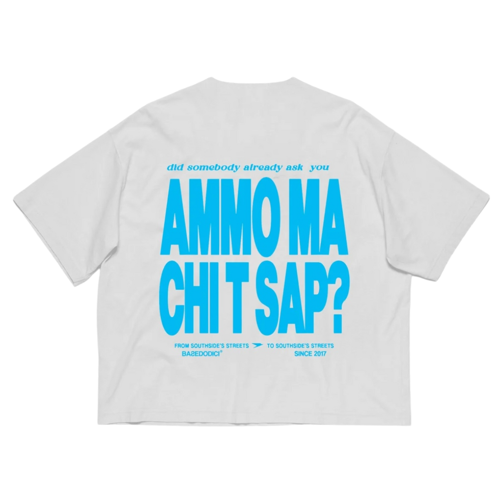 T-SHIRT “AMMO” CHI'T'SAP WHITE/AZURE