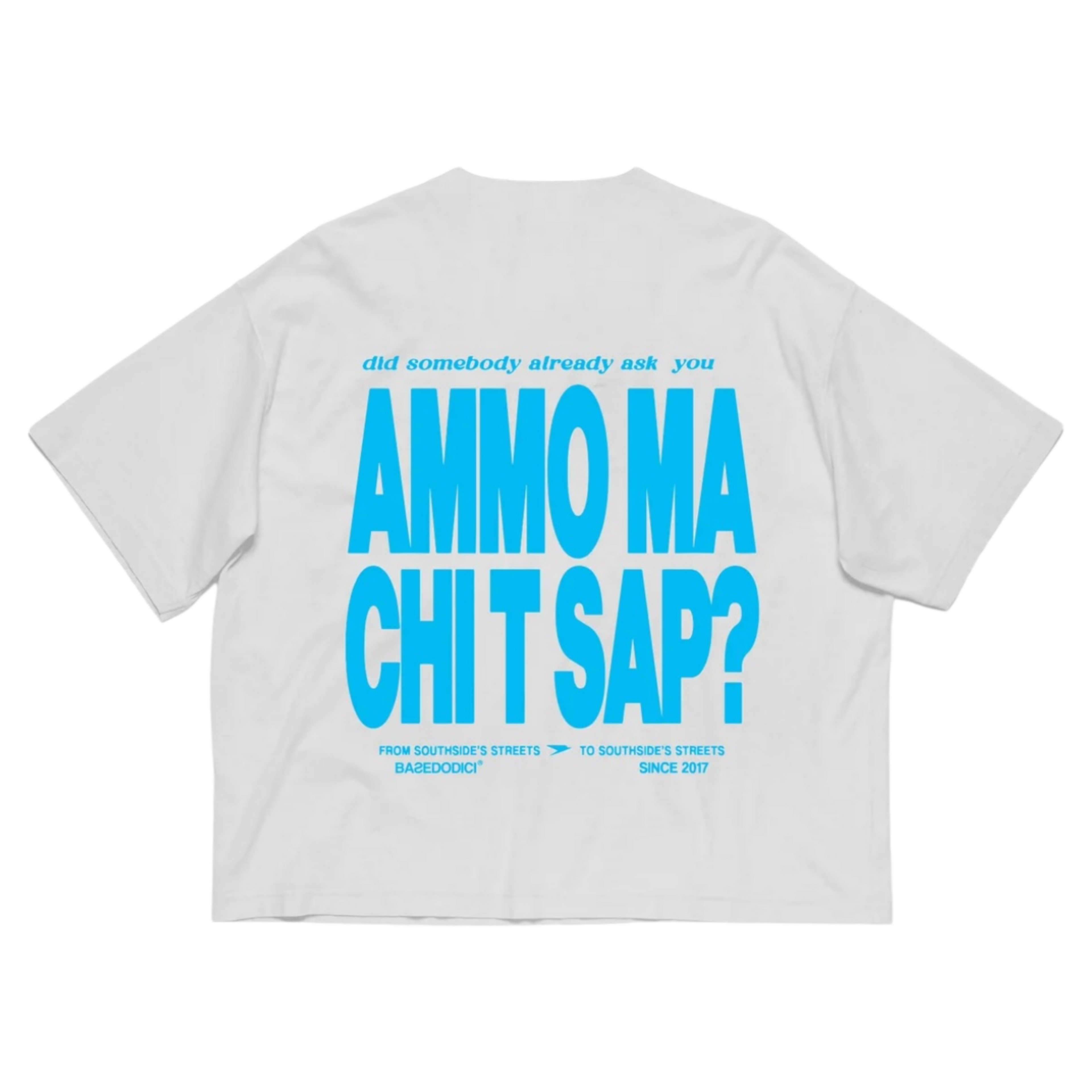 T-SHIRT “AMMO” CHI'T'SAP WHITE/AZURE