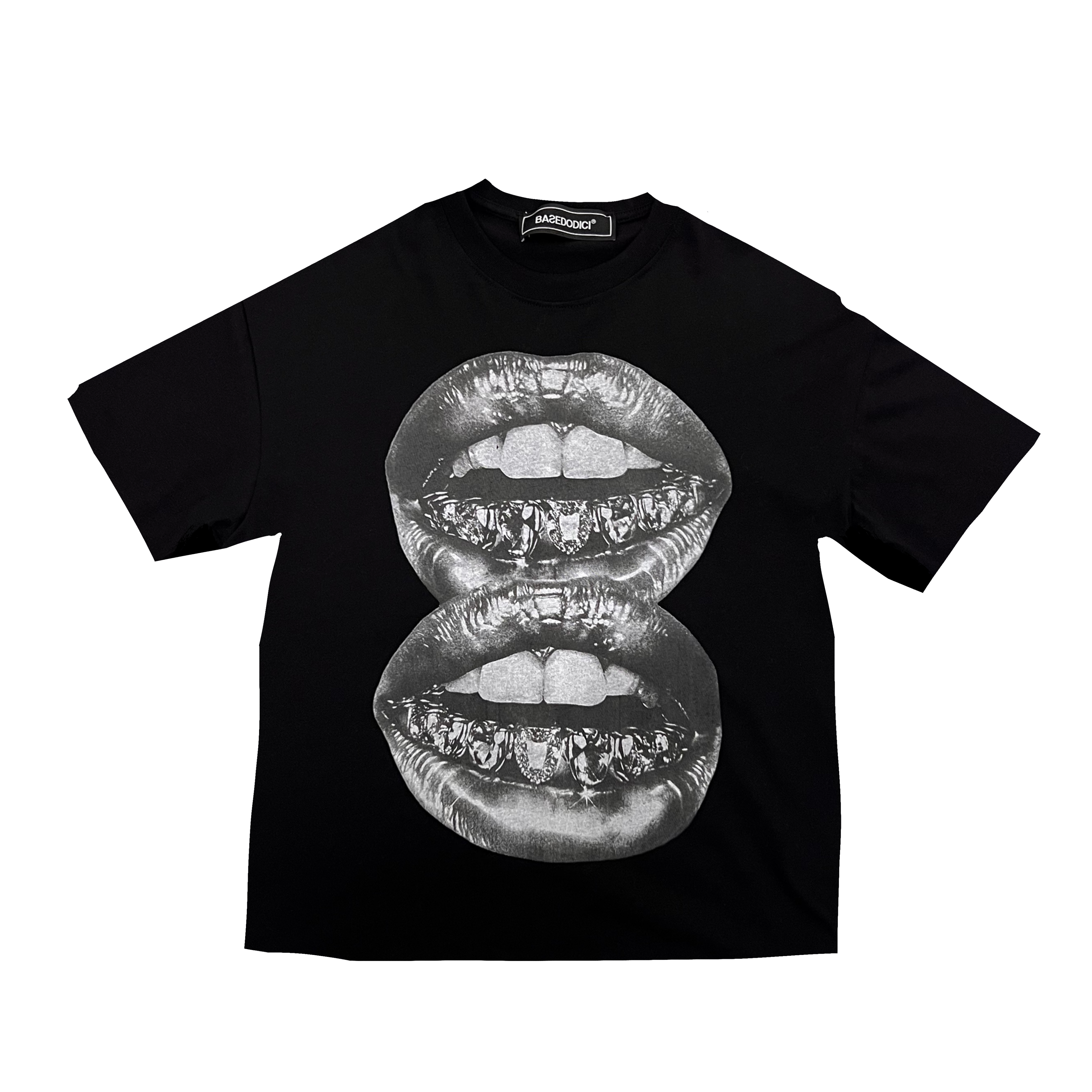 T-SHIRT “GRAYSCALE MOUTHS”  BLACK