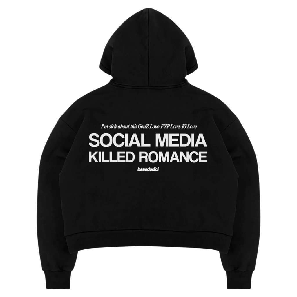 FULL ZIP “KILLED ROMANCE” BLACK/WHITE