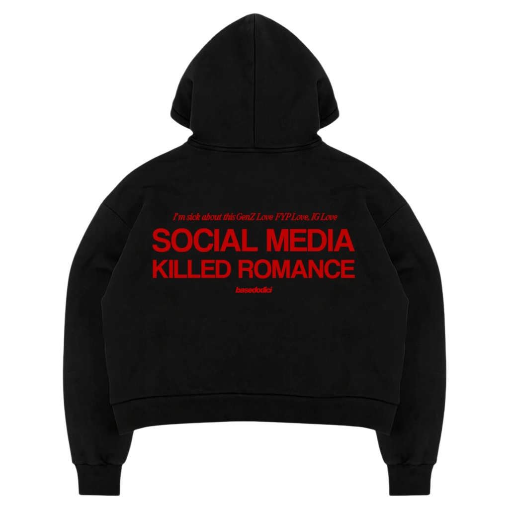 FULL ZIP “KILLED ROMANCE” BLACK/RED