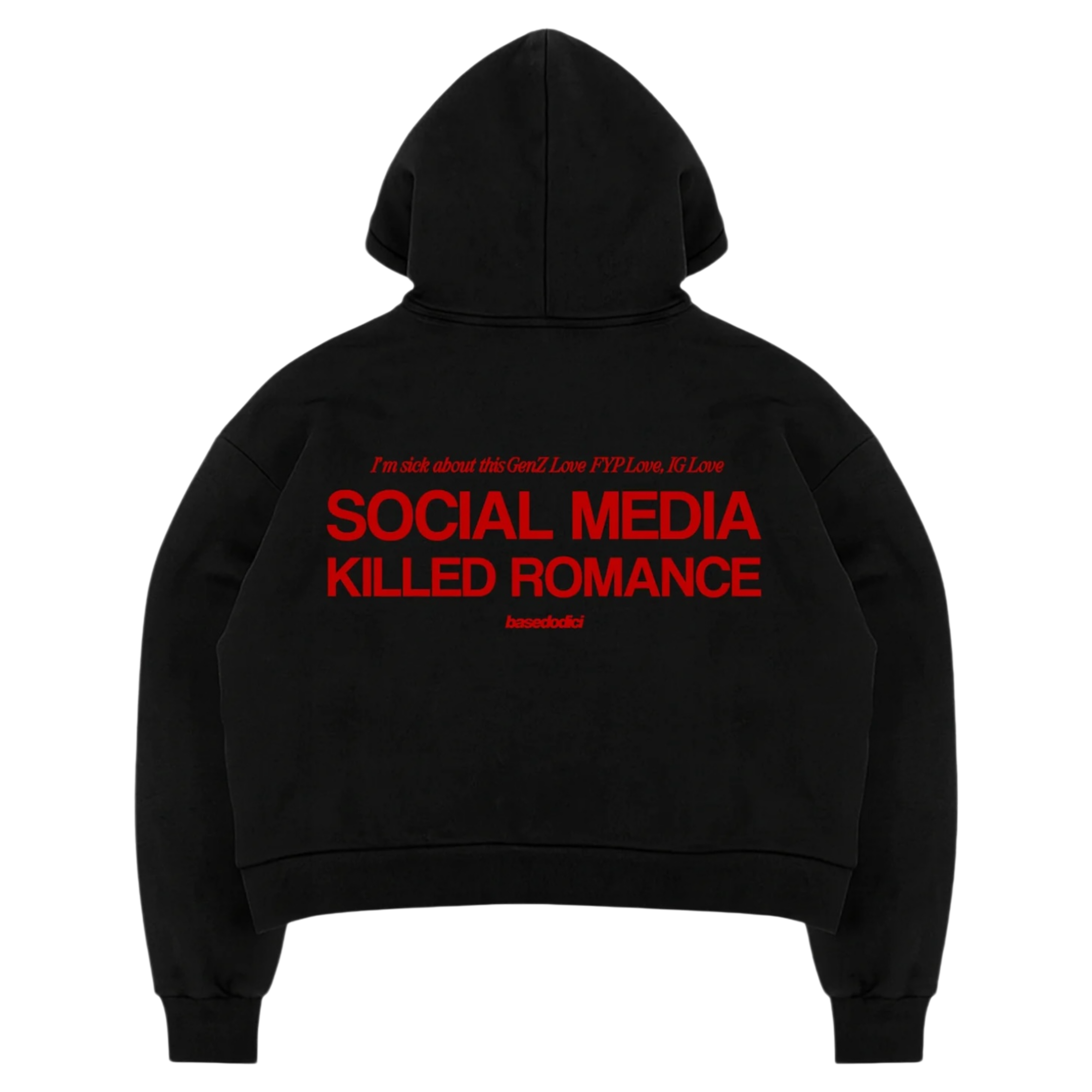 FULL ZIP “KILLED ROMANCE” BLACK/RED