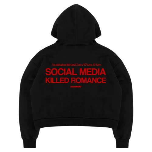 FULL ZIP “KILLED ROMANCE” BLACK/RED