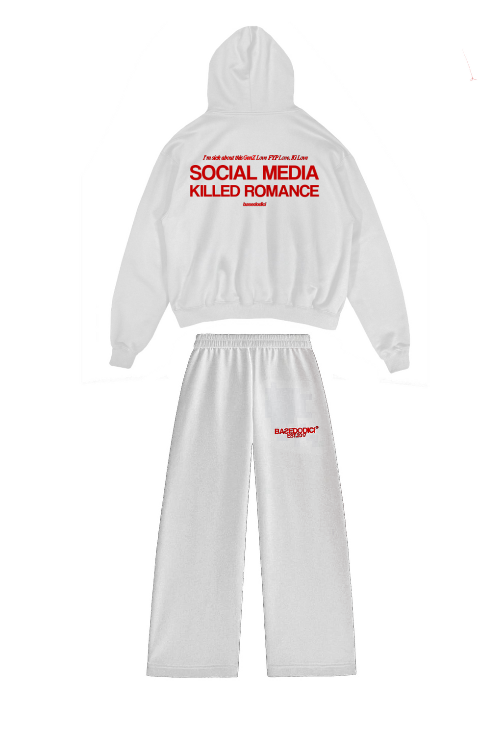TRACKSUIT “SOCIAL MEDIA RED” FULL SET COMFY