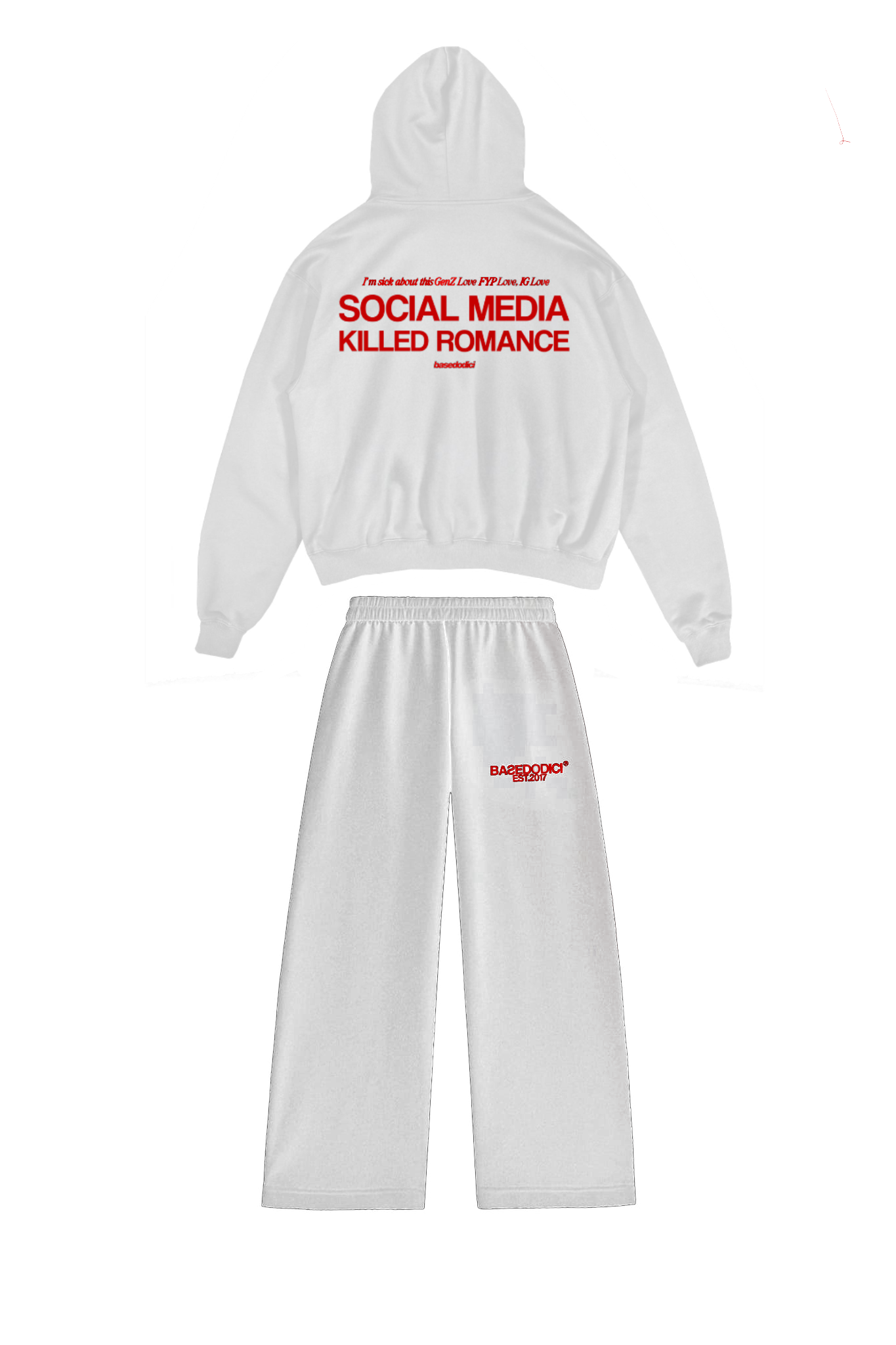 TRACKSUIT “SOCIAL MEDIA RED” FULL SET COMFY
