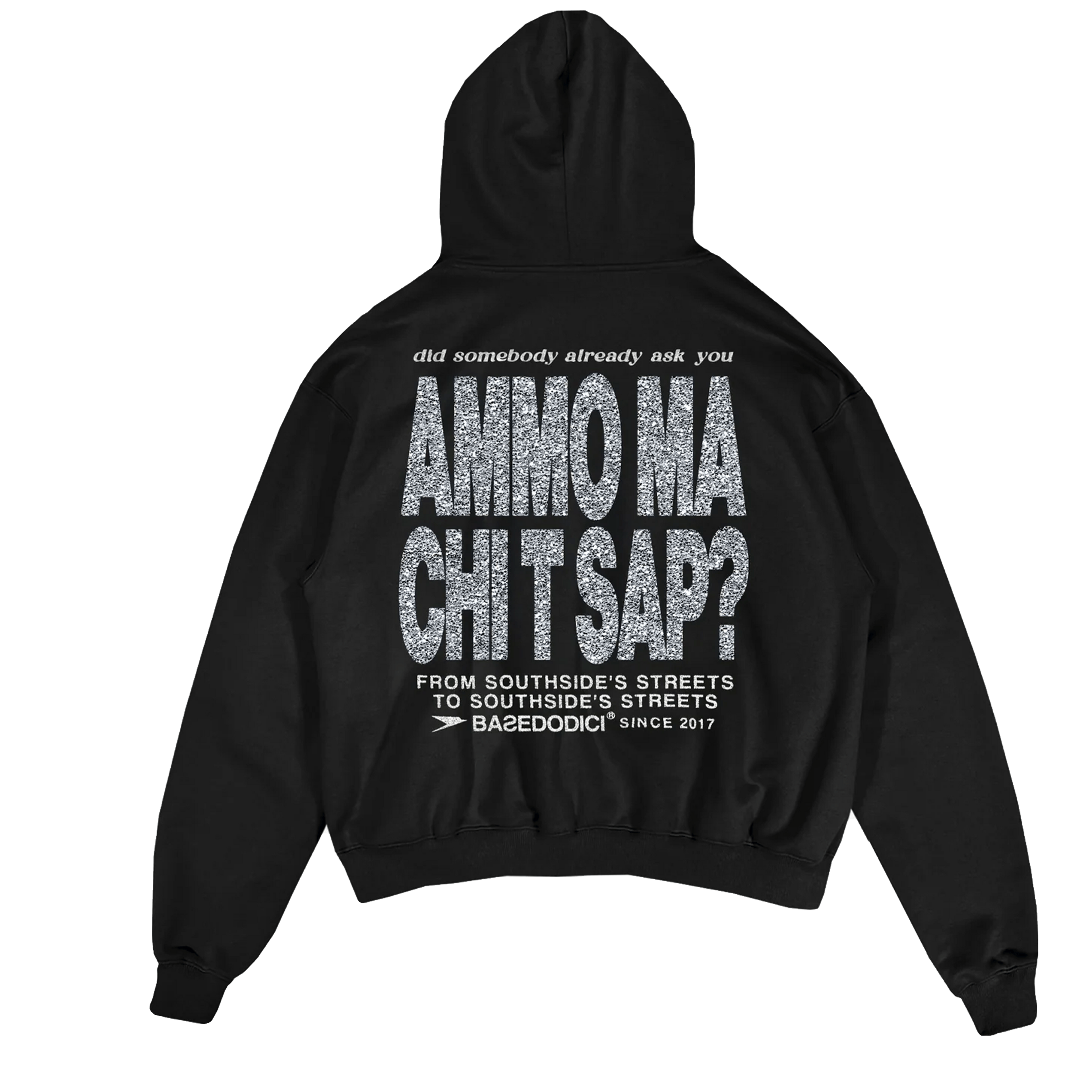 HOODIE "AMMO" CHI'T'SAP GLITTER BLACK