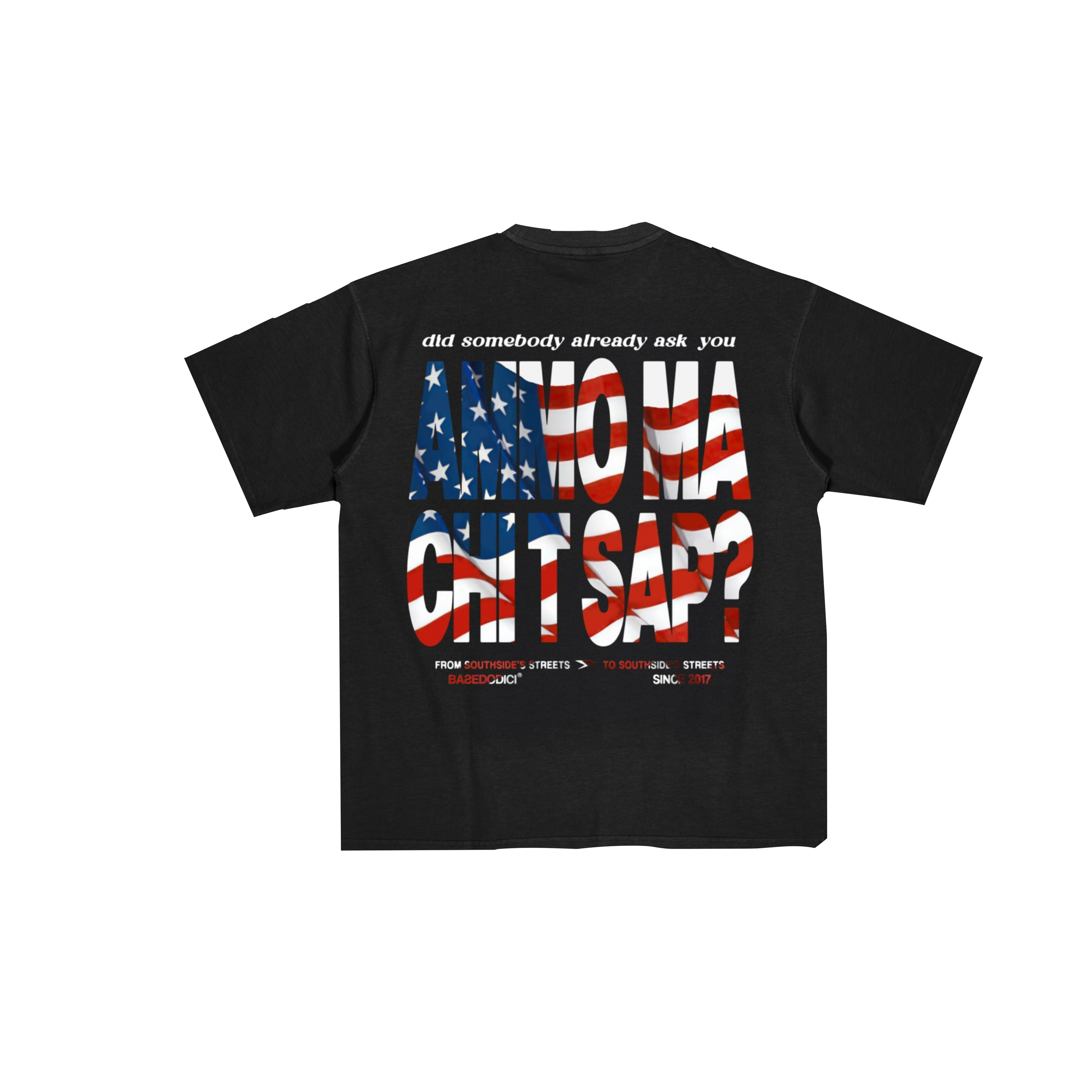 T-SHIRT “AMMO” CHI'T'SAP BLACK/AMERICA