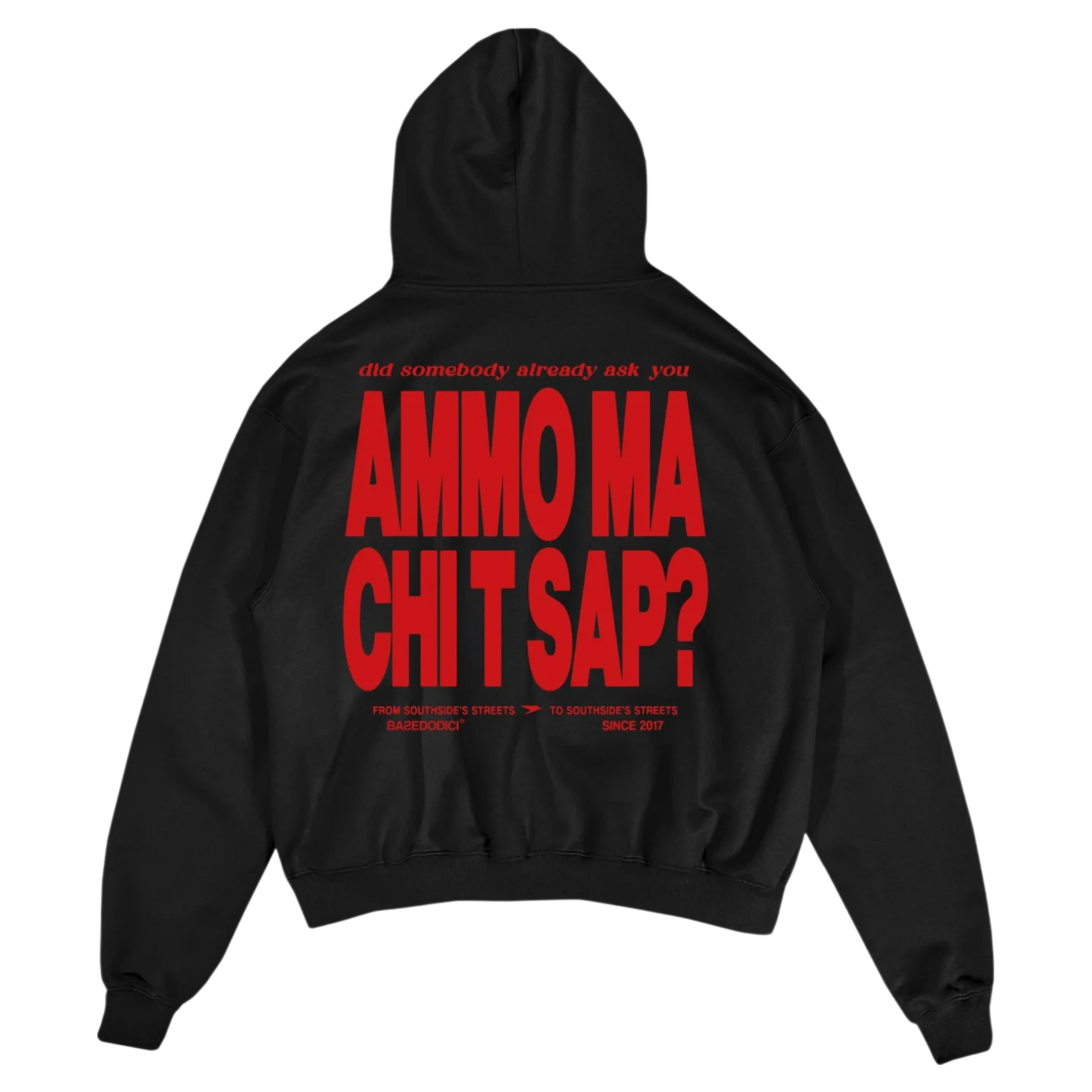 HOODIE "AMMO" CHI'T'SAP WHITE/BLACK/RED
