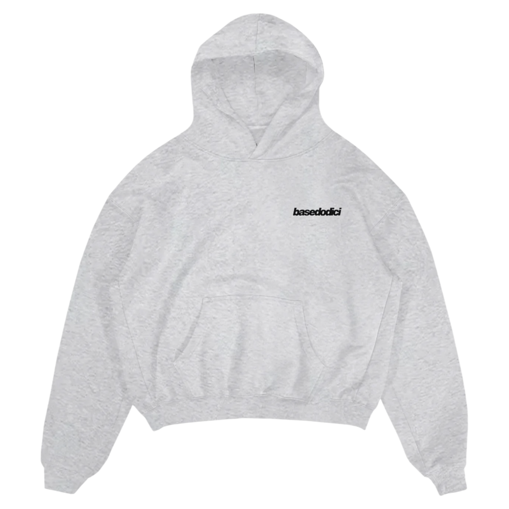 HOODIE "COMFY" VERTICAL LOGO ASHGREY/BLACK