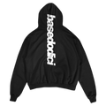 HOODIE "COMFY" VERTICAL LOGO BLACK/WHITE