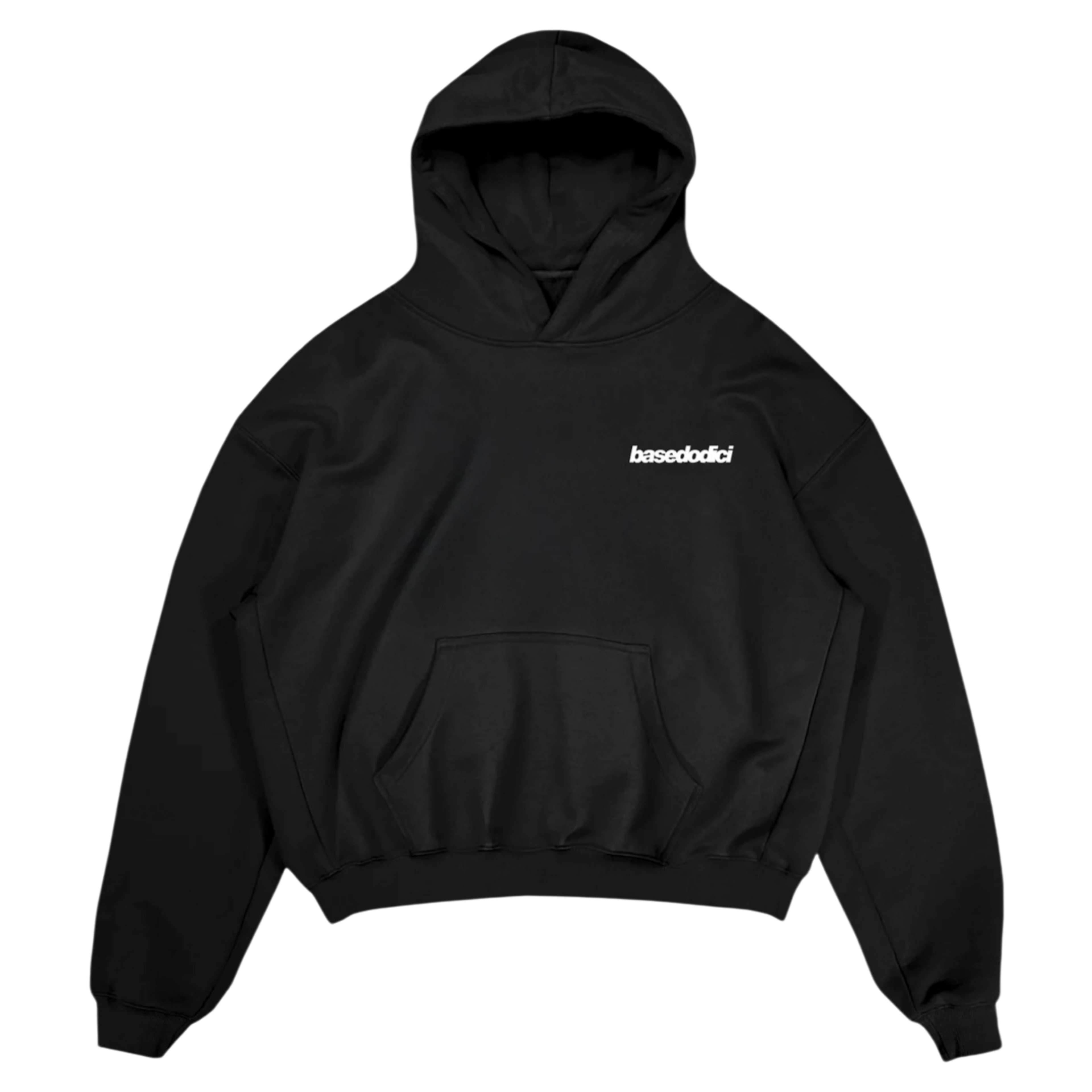 HOODIE "COMFY" VERTICAL LOGO BLACK/WHITE