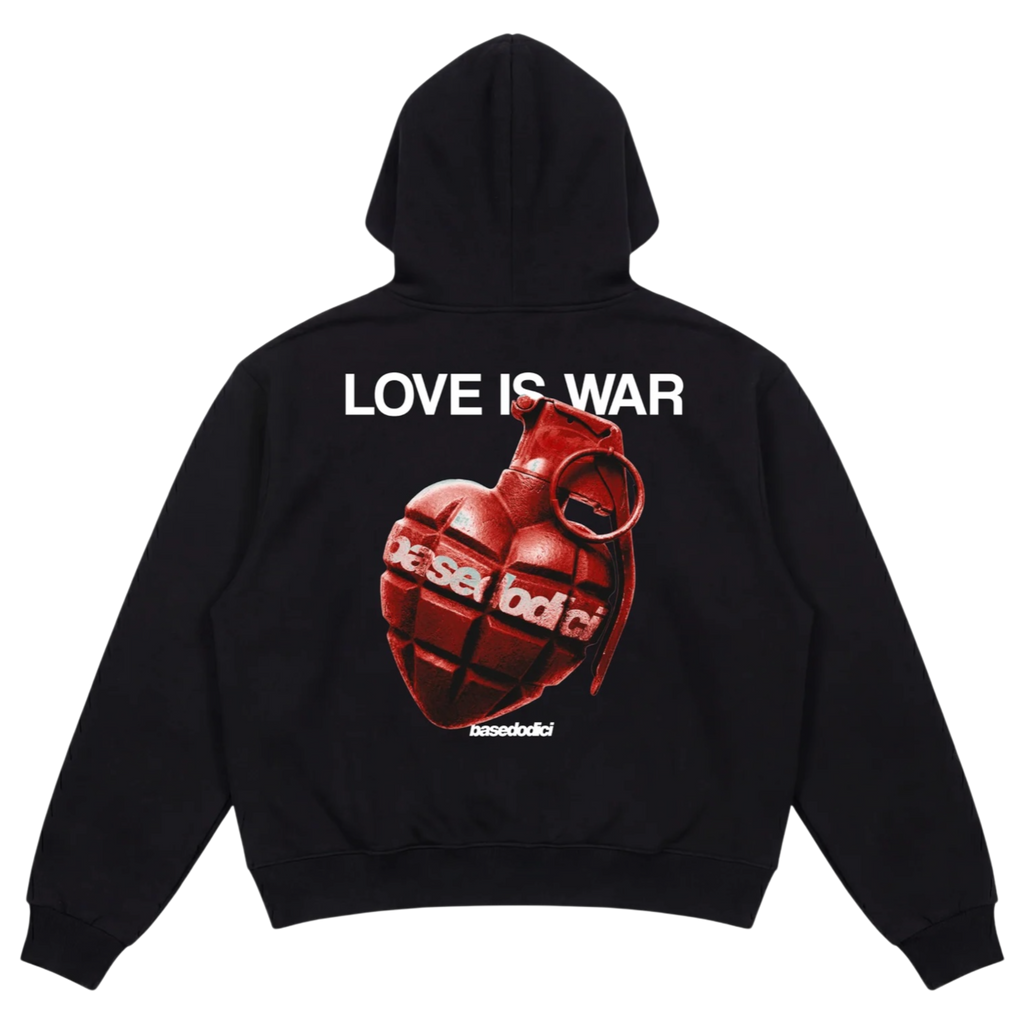 HOODIE "VALENTINE" LOVEISWAR BLACK