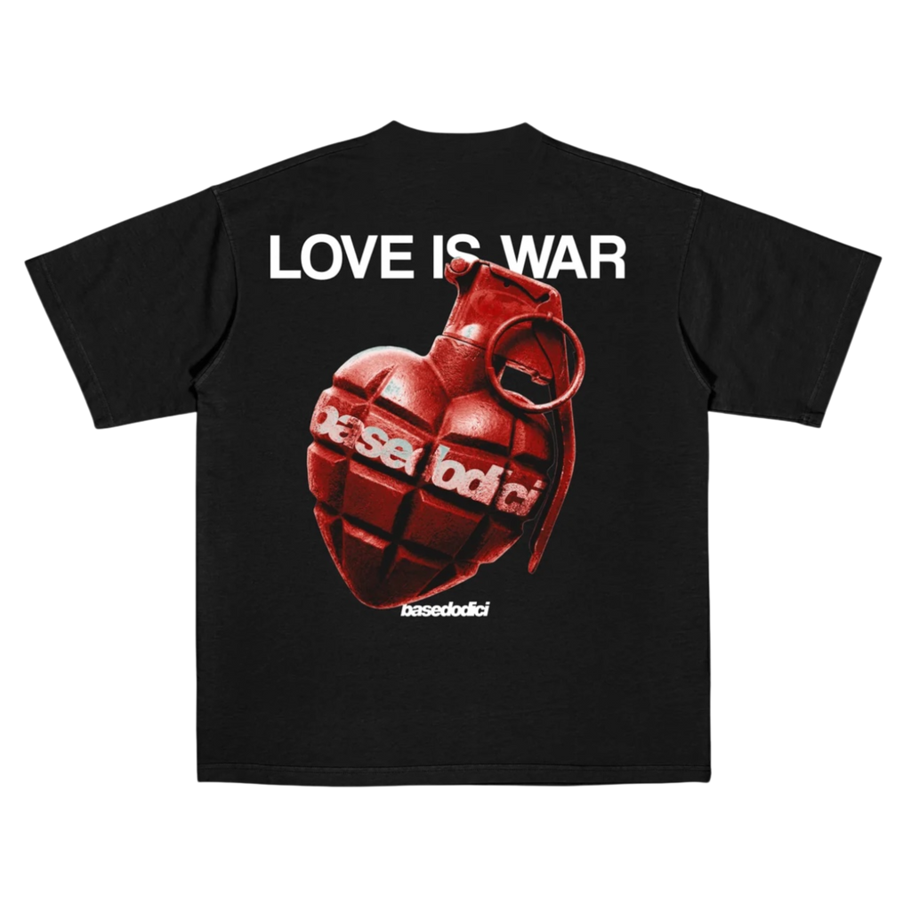 T-SHIRT "VALENTINE" LOVEISWAR BLACK