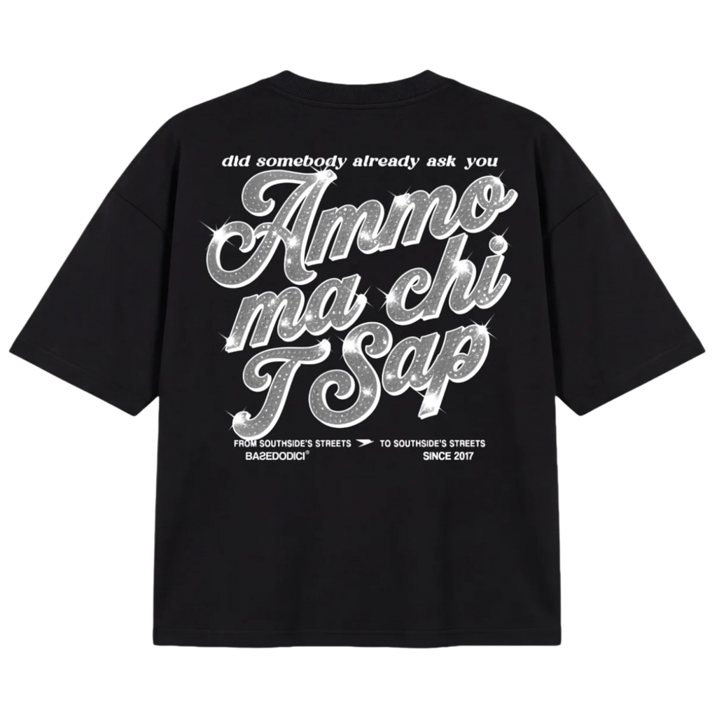 T-SHIRT "AMMO" CHI'T'SAP BLACK/GLITTERITALIC
