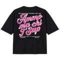 T-SHIRT "AMMO" CHI'T'SAP BLACK/GLITTERPINKITALIC