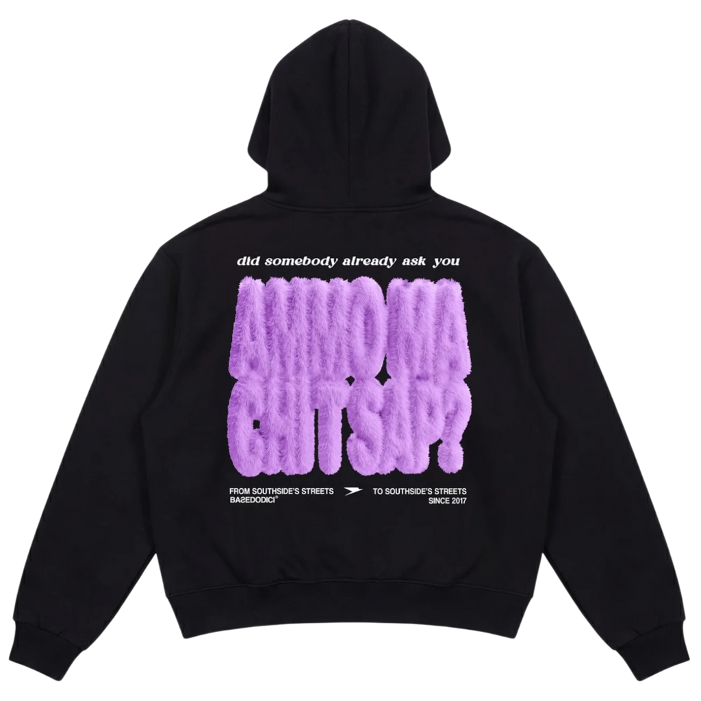 HOODIE "AMMO" CHI'T'SAP BLACK/FURRYPINK