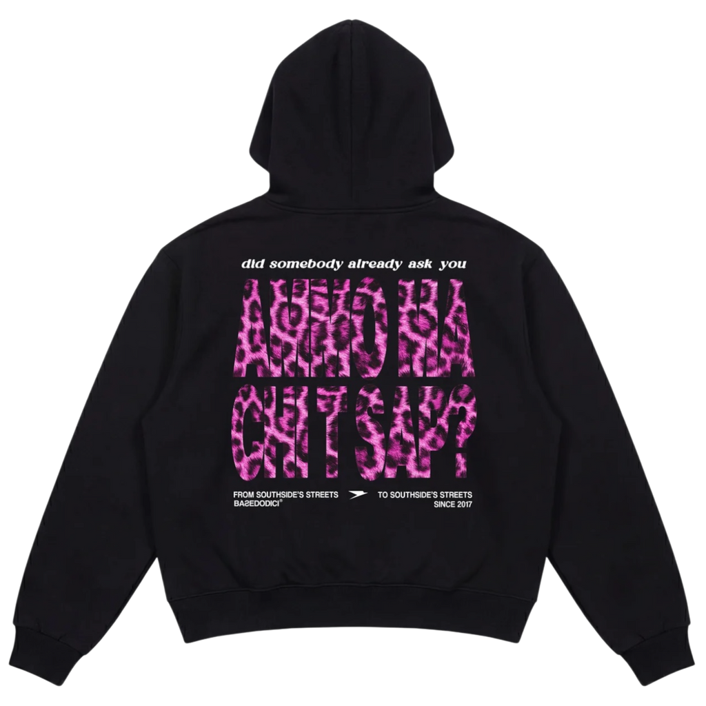 HOODIE "AMMO" CHI'T'SAP BLACK/ANIMALIERPURPLE