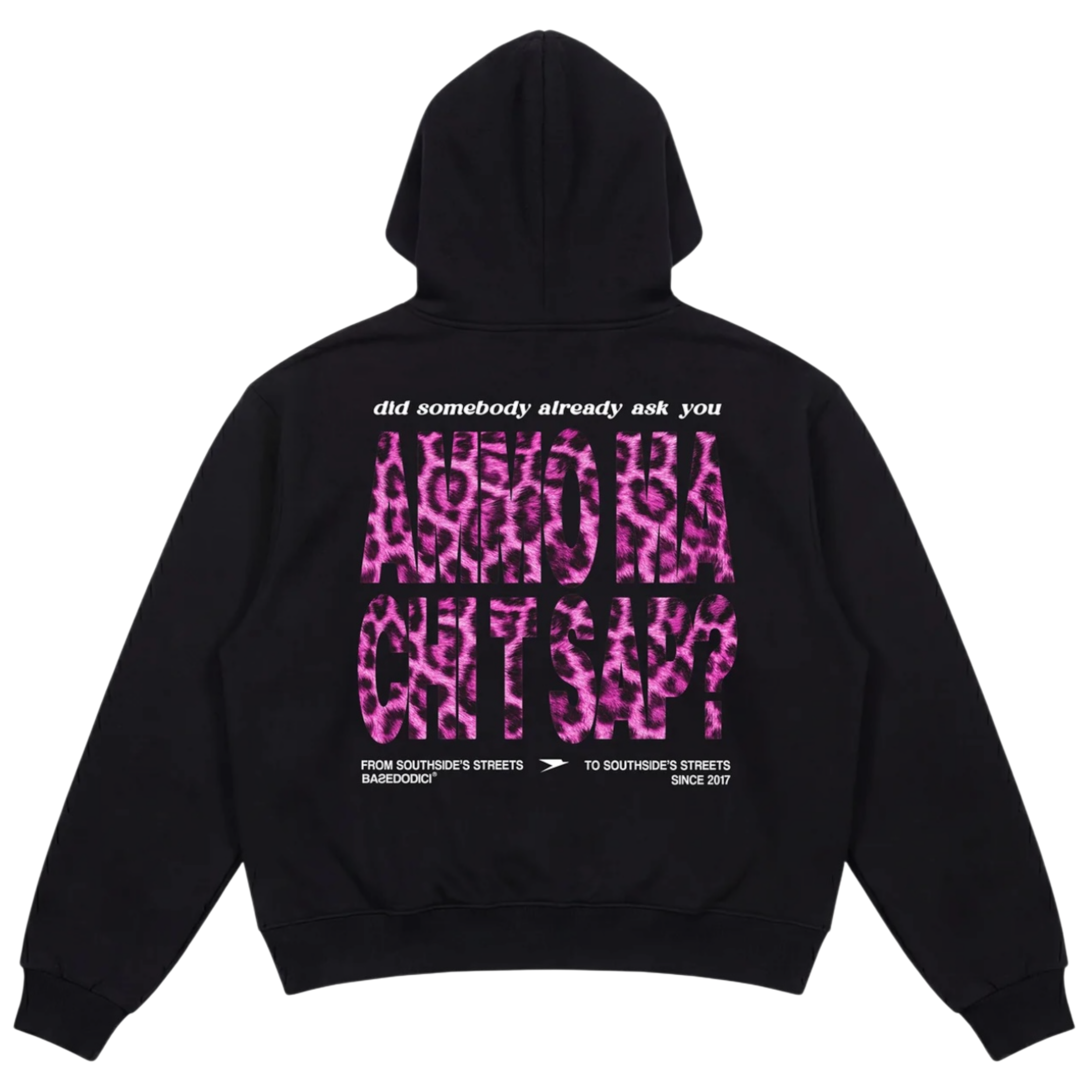 HOODIE "AMMO" CHI'T'SAP BLACK/ANIMALIERPURPLE