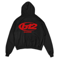 HOODIE "TEAM012" BACK 12 BLACK/RED
