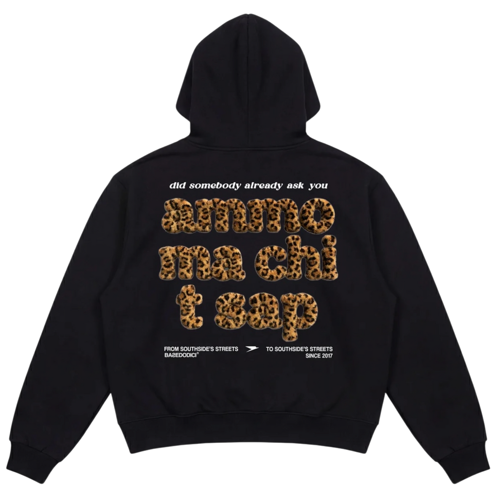 HOODIE "AMMO" CHI'T'SAP BLACK/ANIMALIERLEOPARD