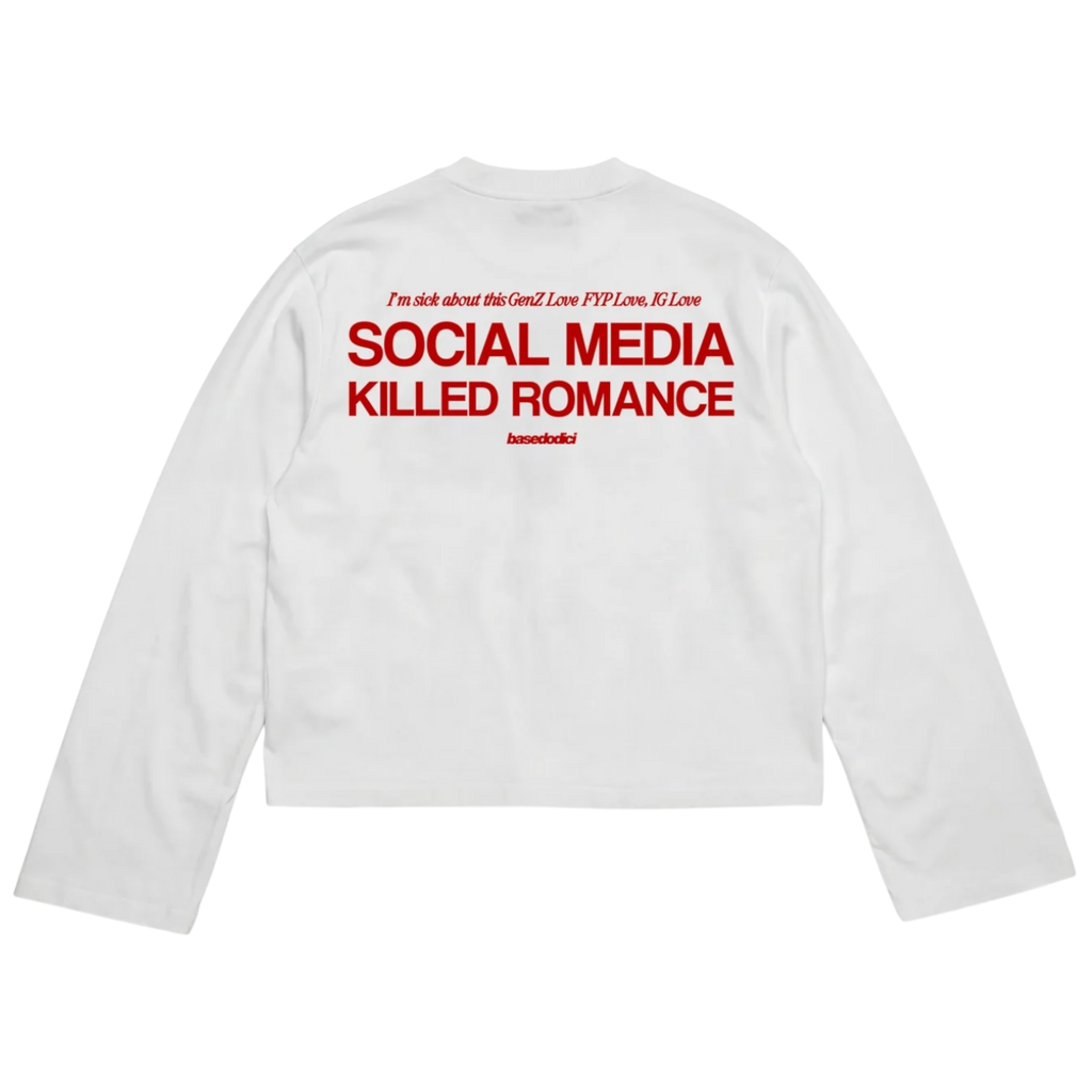 LONGSLEEVE "KILLED ROMANCE" WHITE/RED
