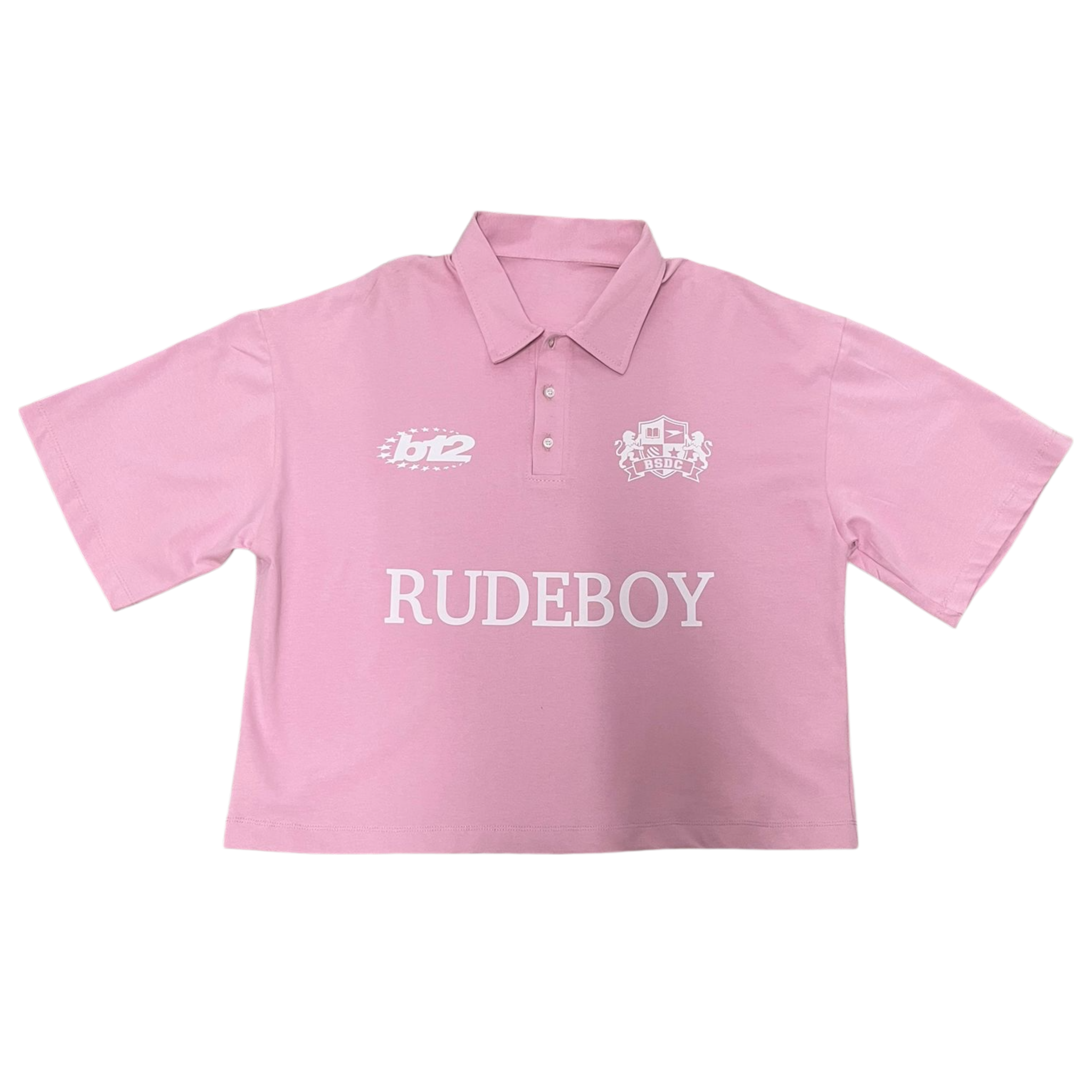 POLO RUDEBOY PINK/WHITE