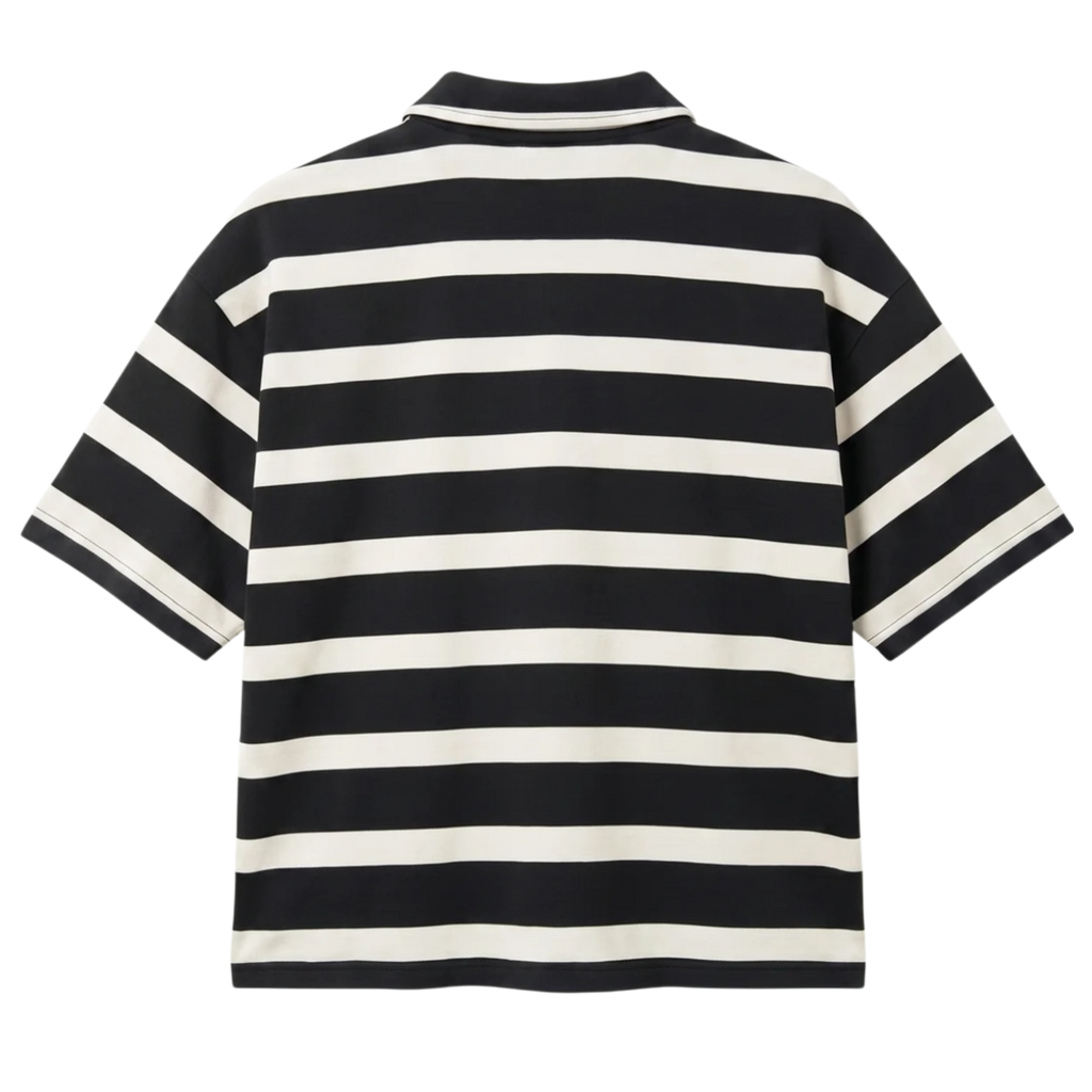 POLO "LAST DELIVERY" BASE STRIPE WHITE/BLACK