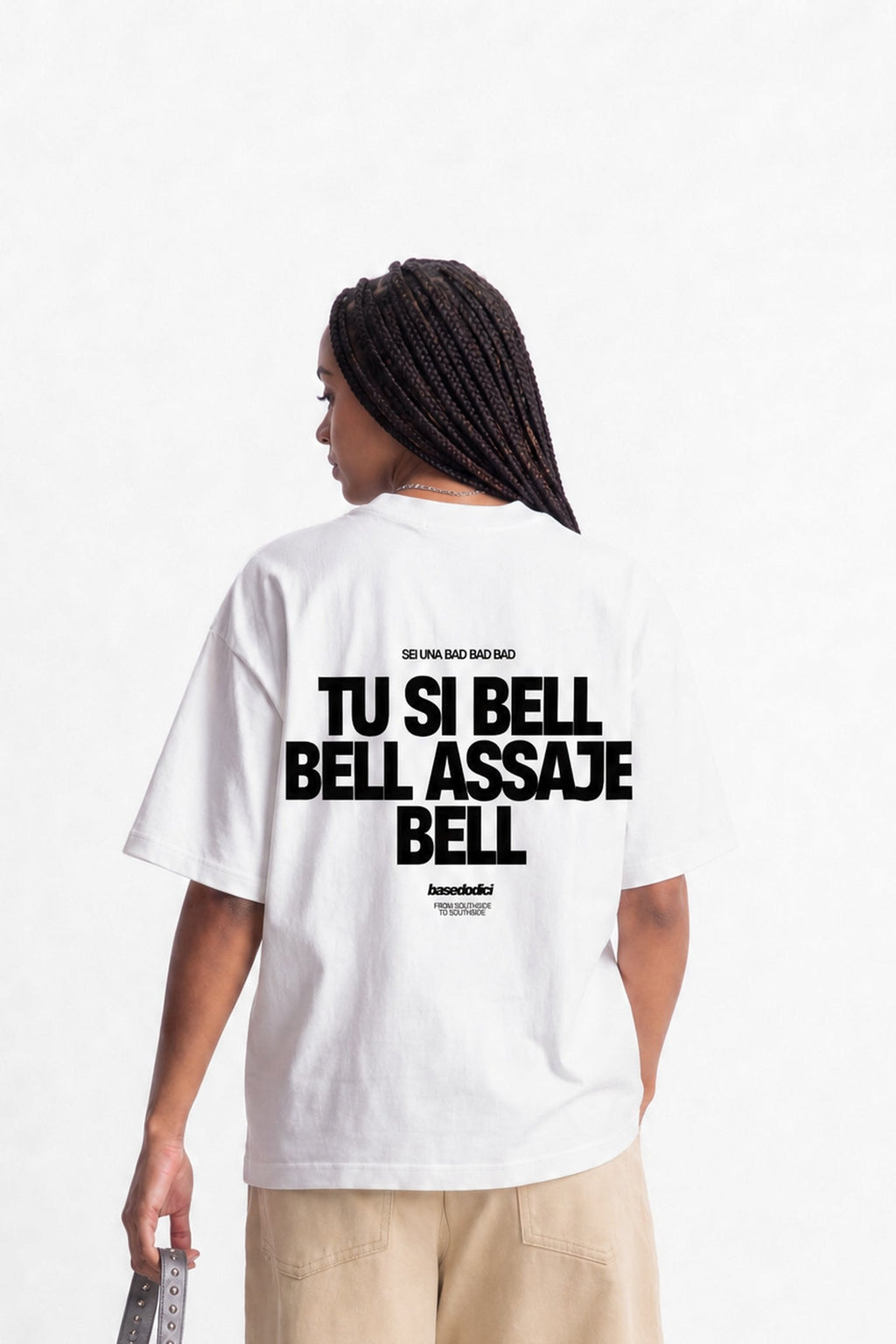 T-SHIRT “BELL BELL ASSAJE”  BLACK/WHITE