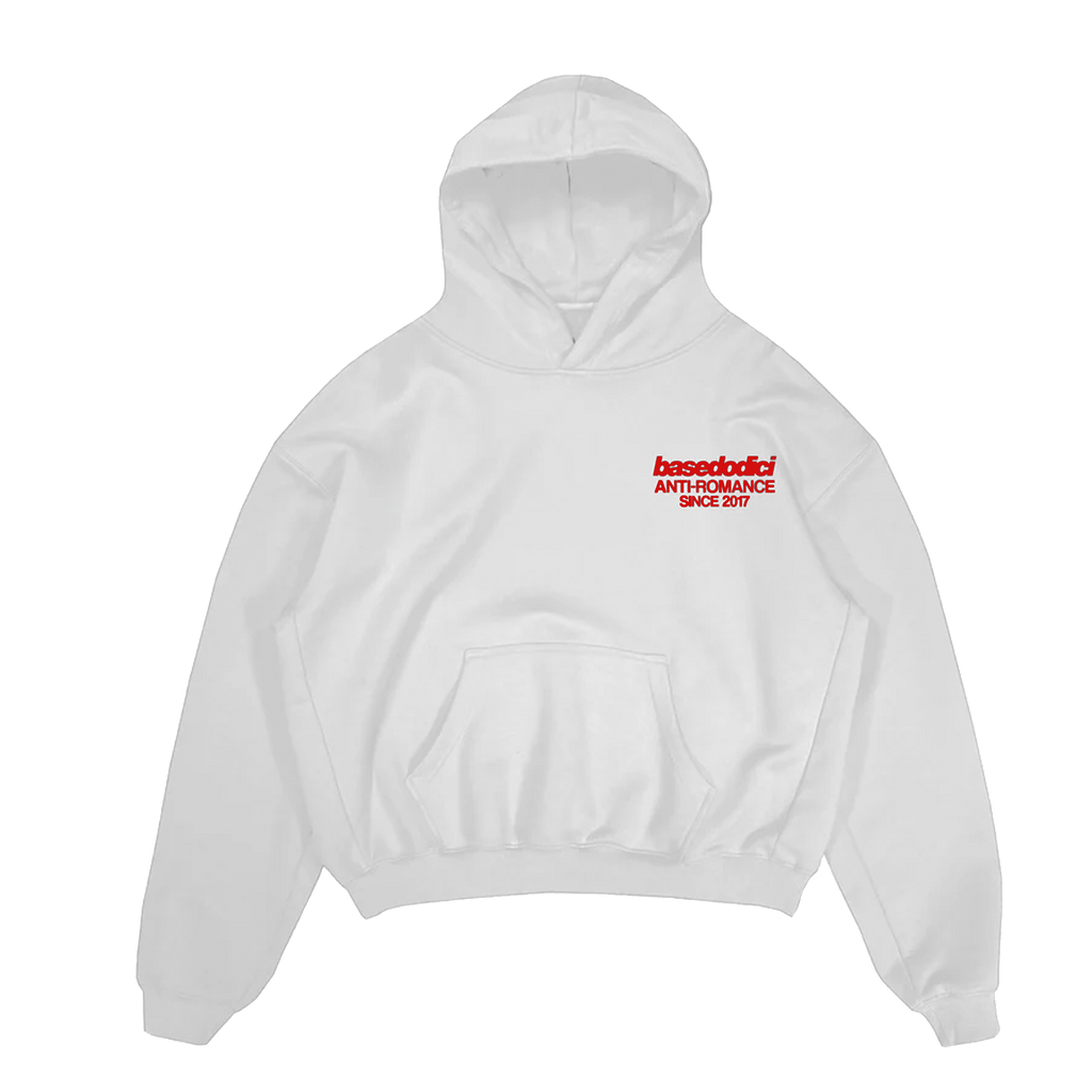 HOODIE “KILLED ROMANCE” WHITE/RED
