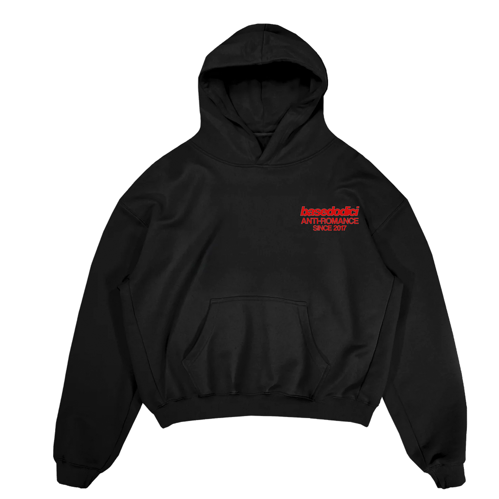 HOODIE “KILLED ROMANCE” BLACK/RED