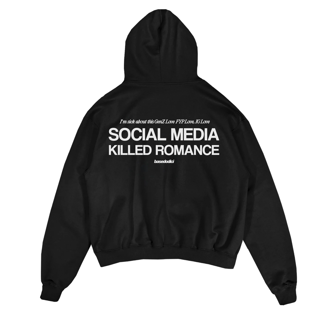 HOODIE “KILLED ROMANCE” BLACK/WHITE
