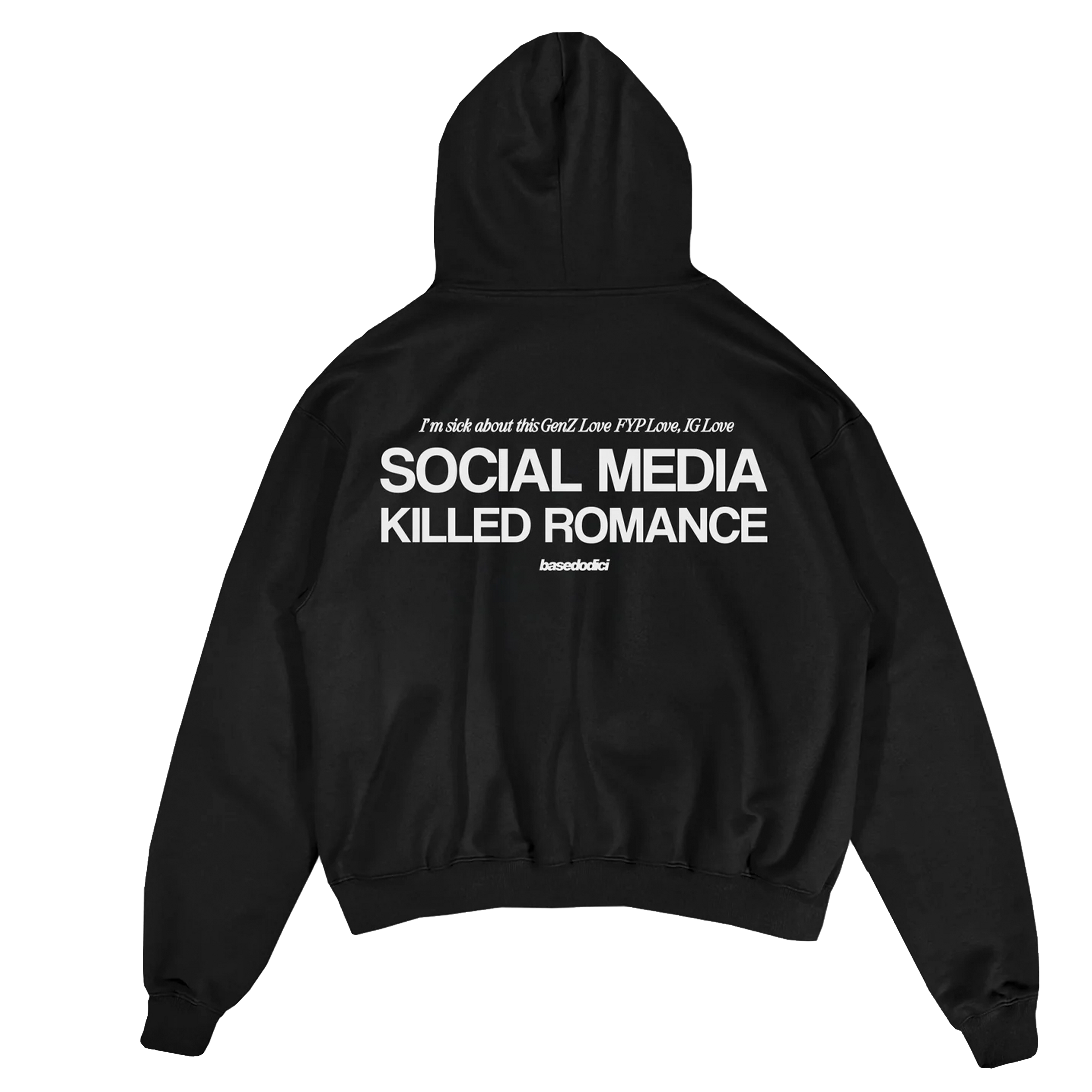 HOODIE “KILLED ROMANCE” BLACK/WHITE