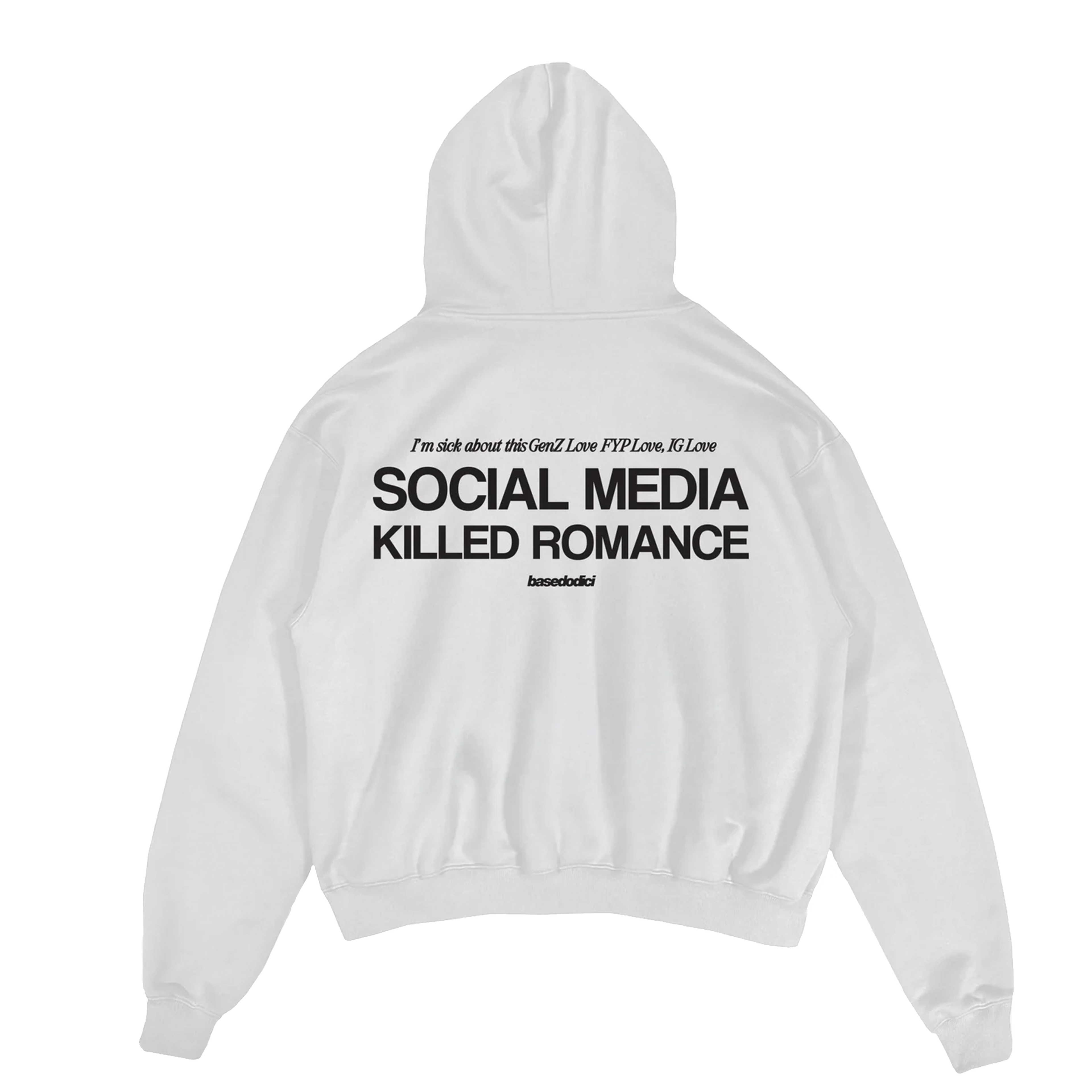 HOODIE “KILLED ROMANCE” WHITE/BLACK