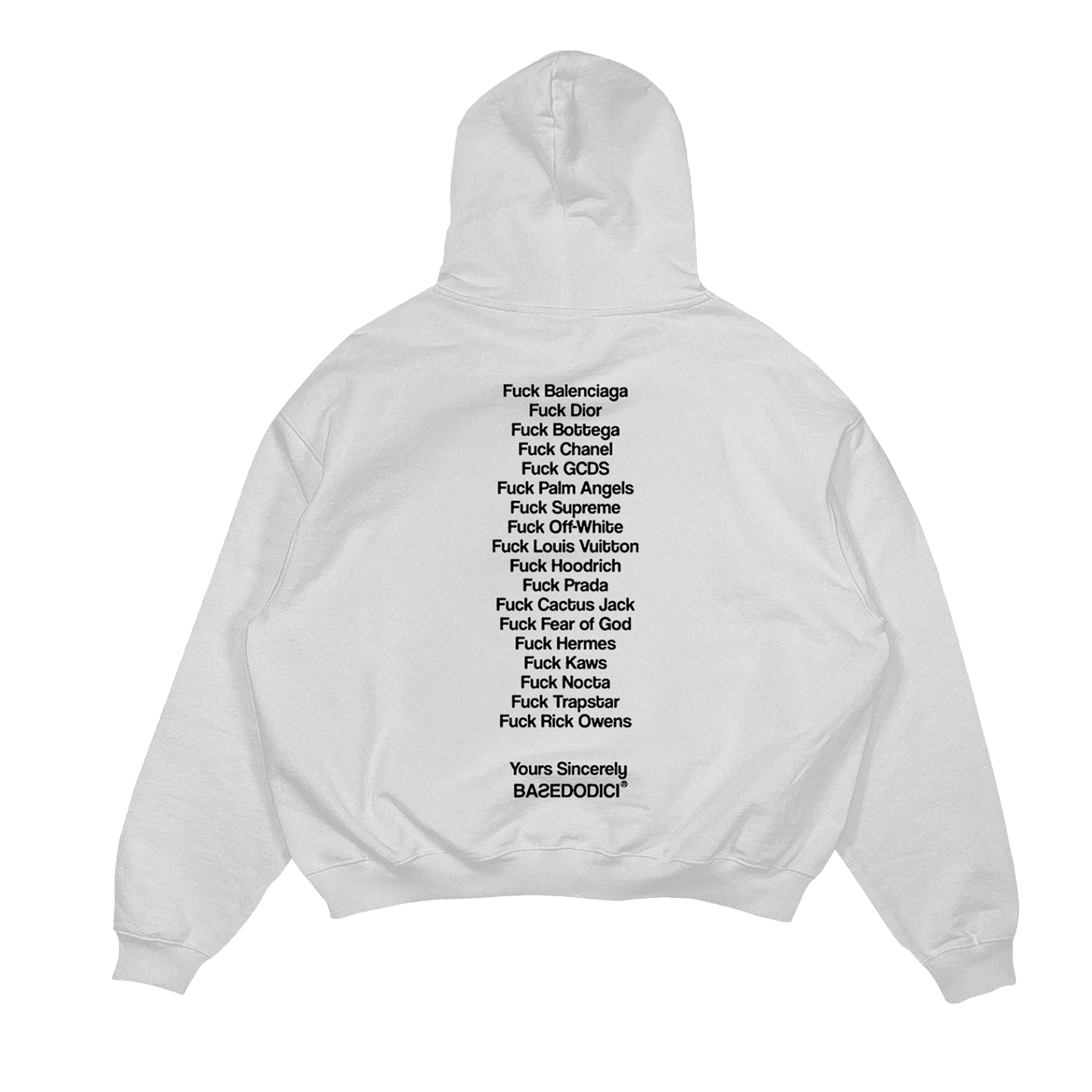 HOODIE F*CK WHITE